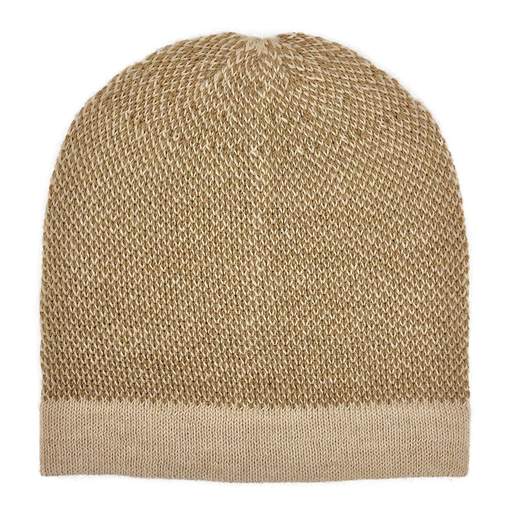 Camel Interwoven Alpaca Beanie - Image 3