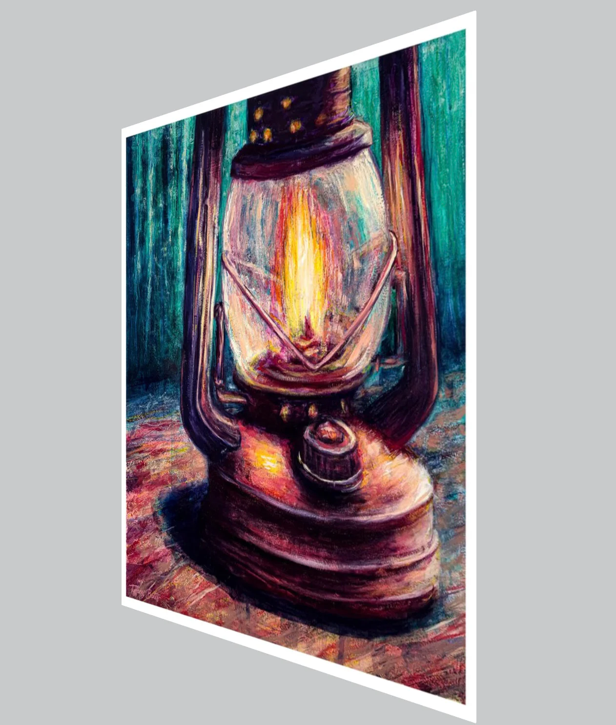 Camp Lantern’s Glow - Fine Art Print - 12” x 10” - Image 2