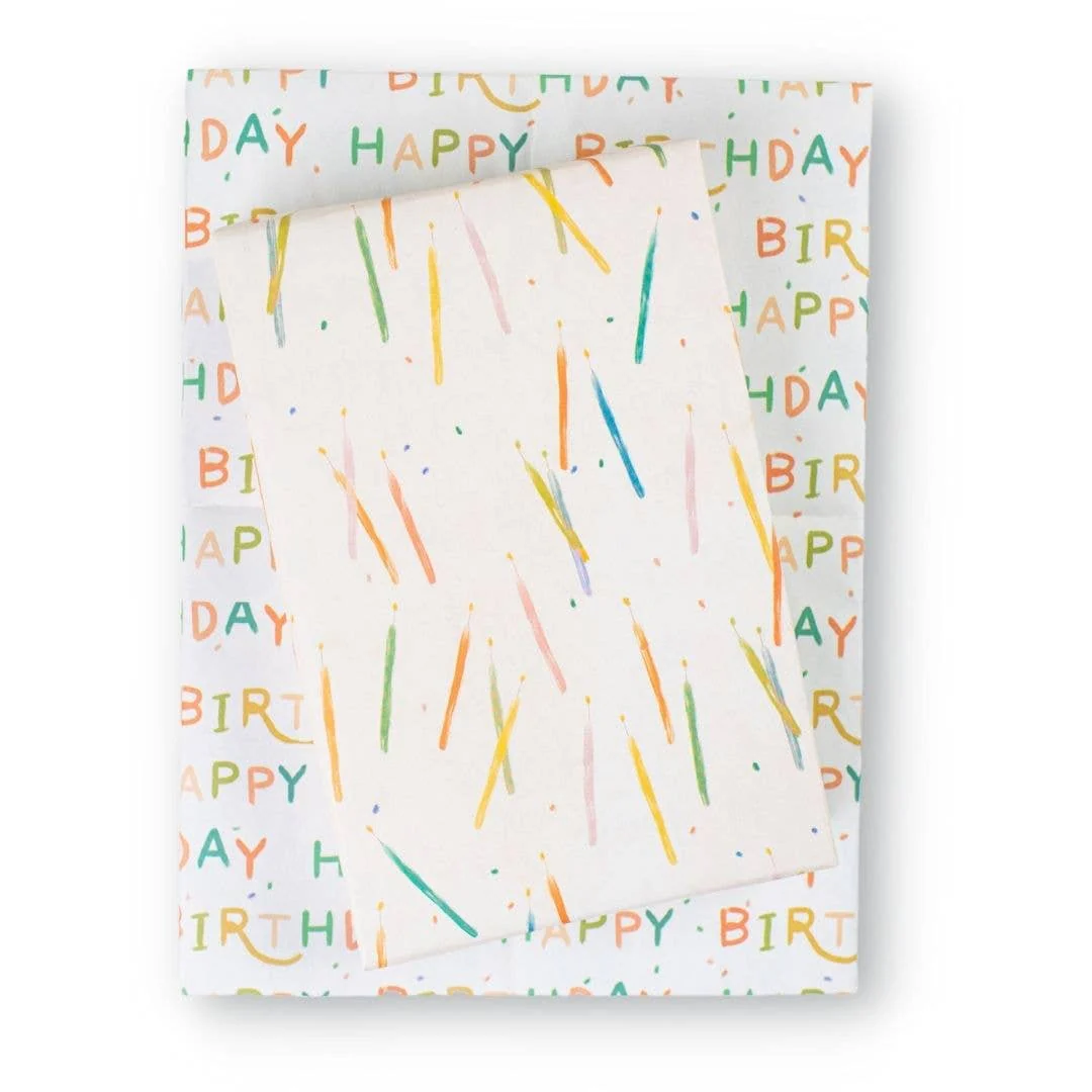 Candles / Happy Birthday • Double-Sided Eco Wrapping Paper - Image 4