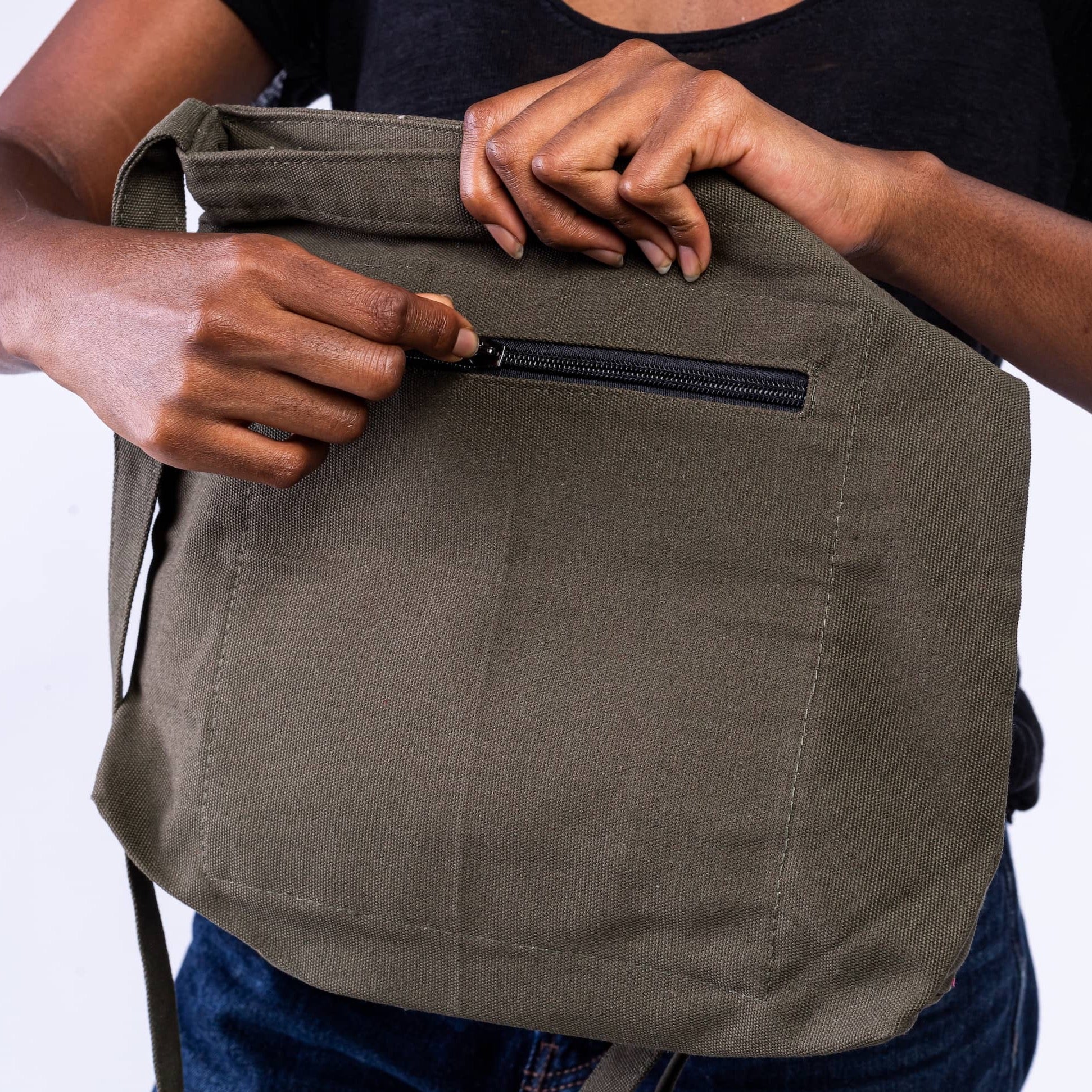 Canvas Mini Crossbody Bag for Men & Women | Amani - Image 20
