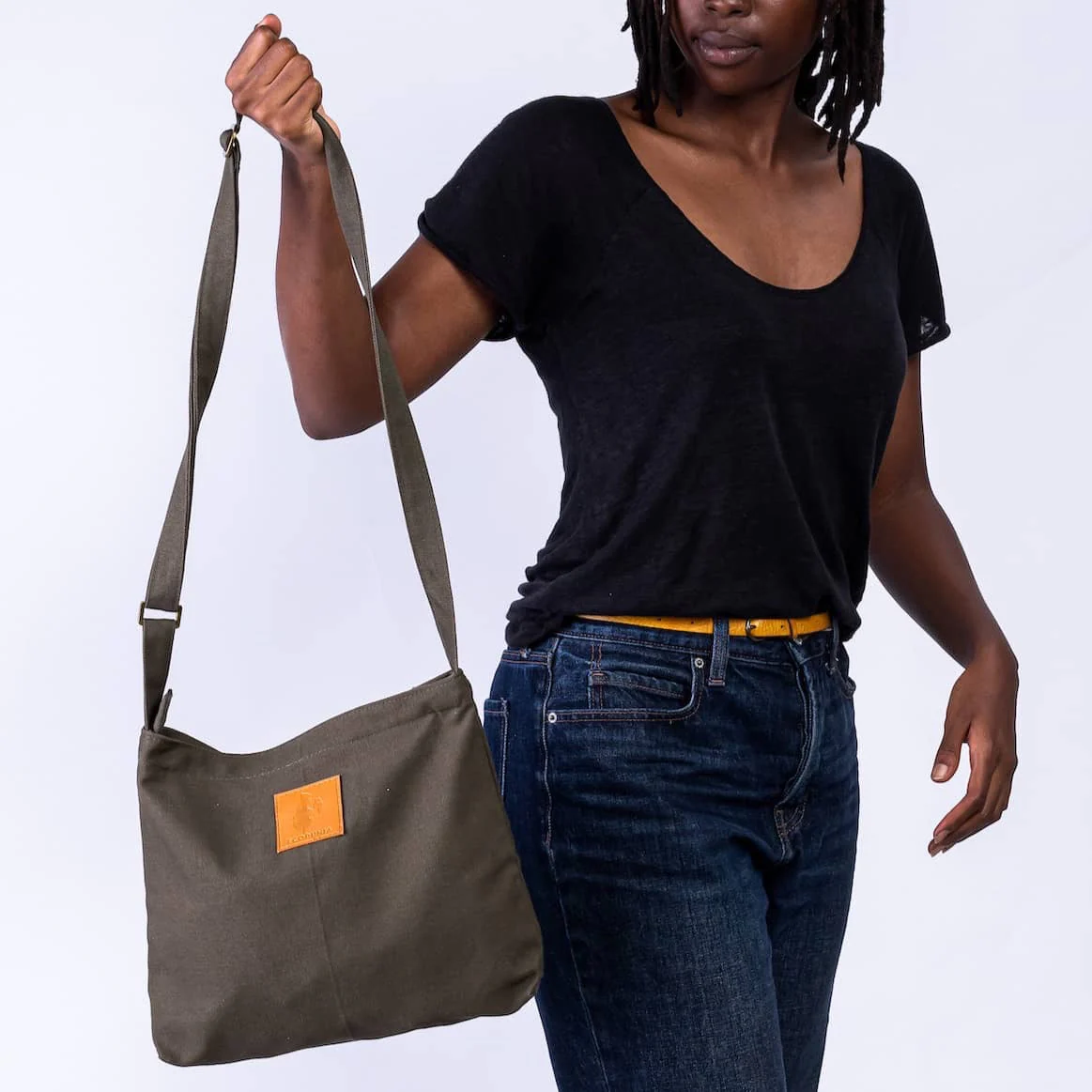 Canvas Mini Crossbody Bag for Men & Women | Amani - Image 21