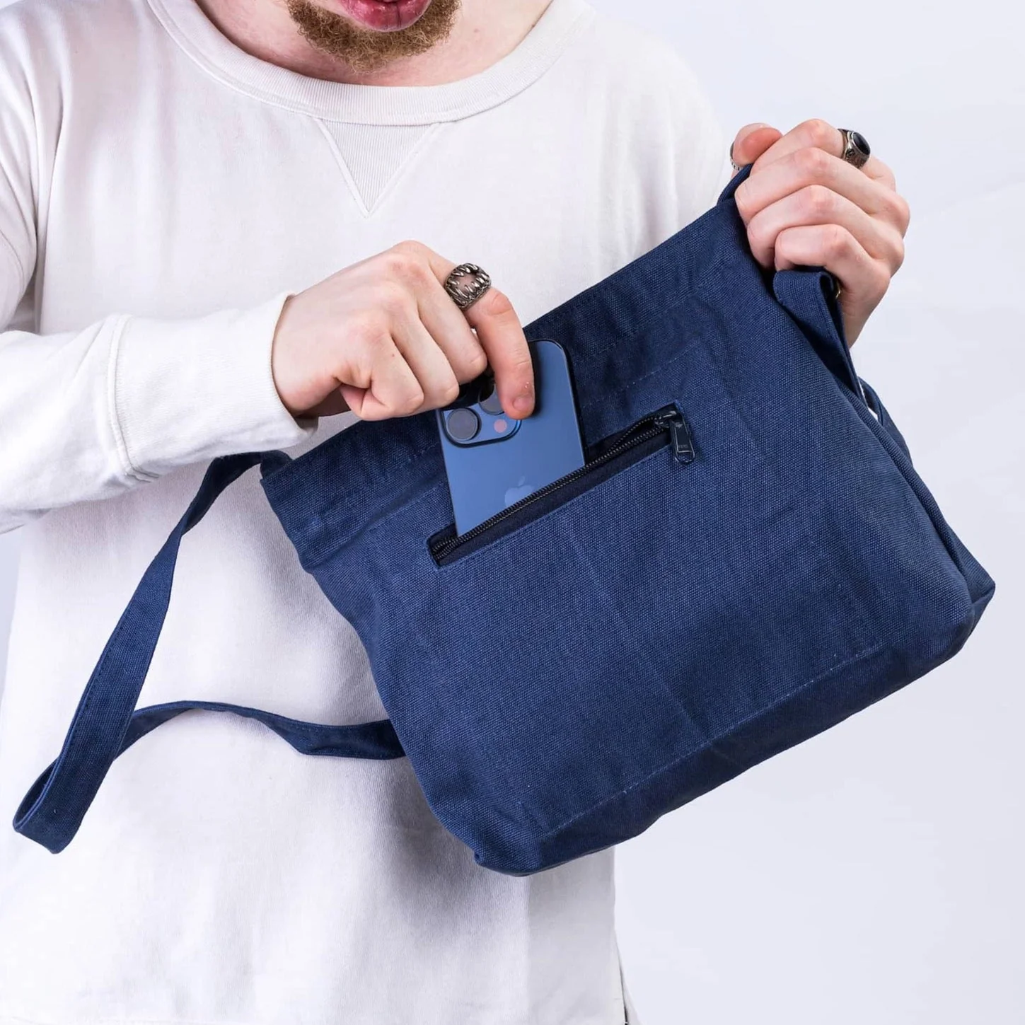 Canvas Mini Crossbody Bag for Men & Women | Amani - Image 28