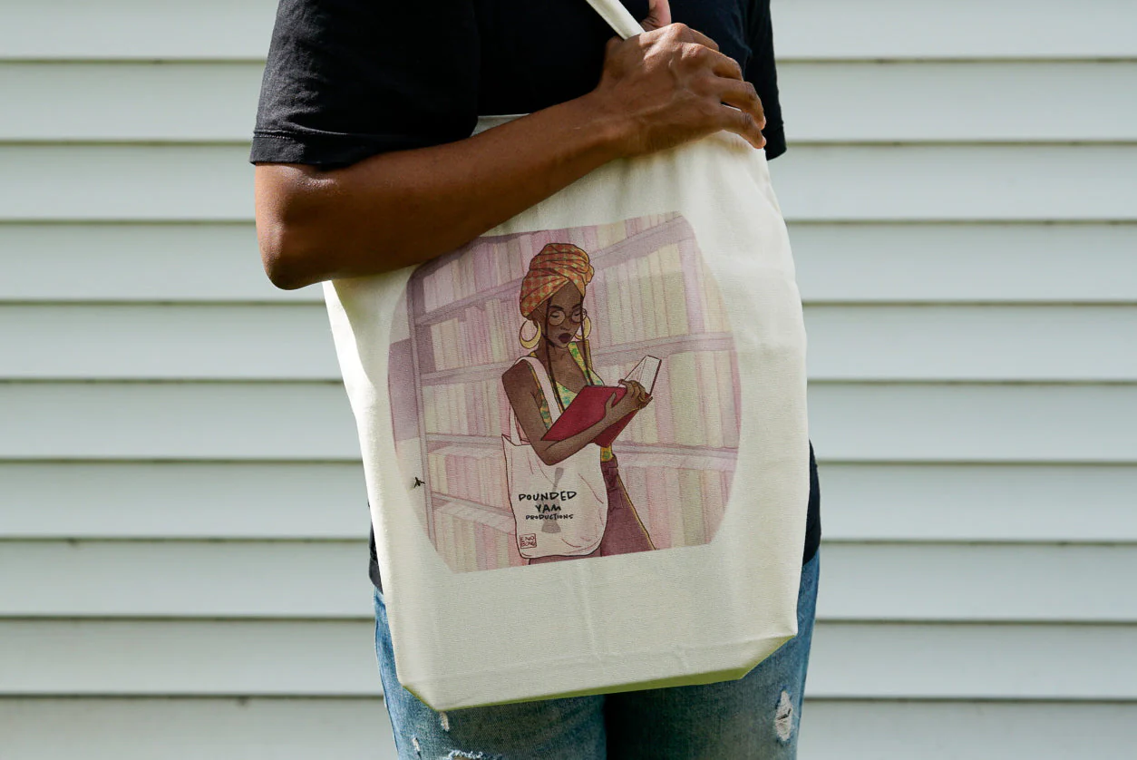 Canvas Tote Bag - Black Girl Reading - Image 2