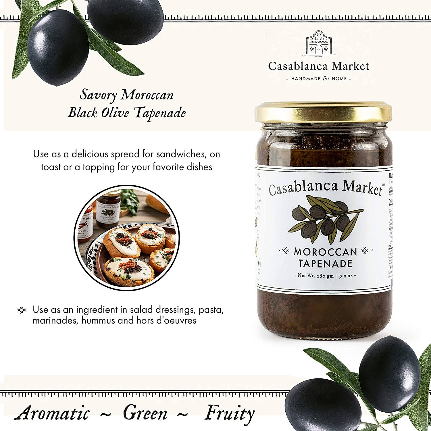 Casablanca Market Black Olive Tapenade Spread - Image 3