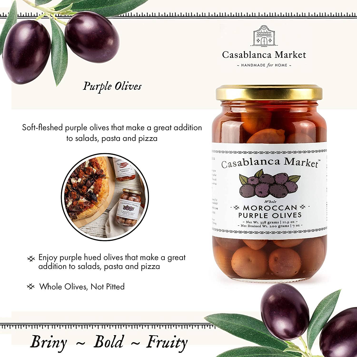 Casablanca Market Moroccan Purple Olives - Image 3