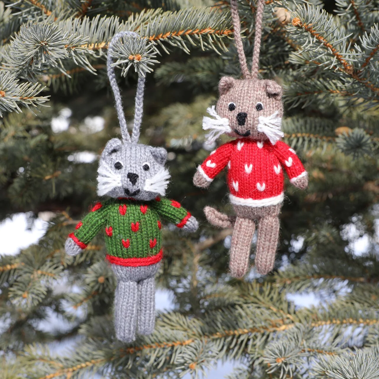 Cat Ornament, set of 2 - Image 2