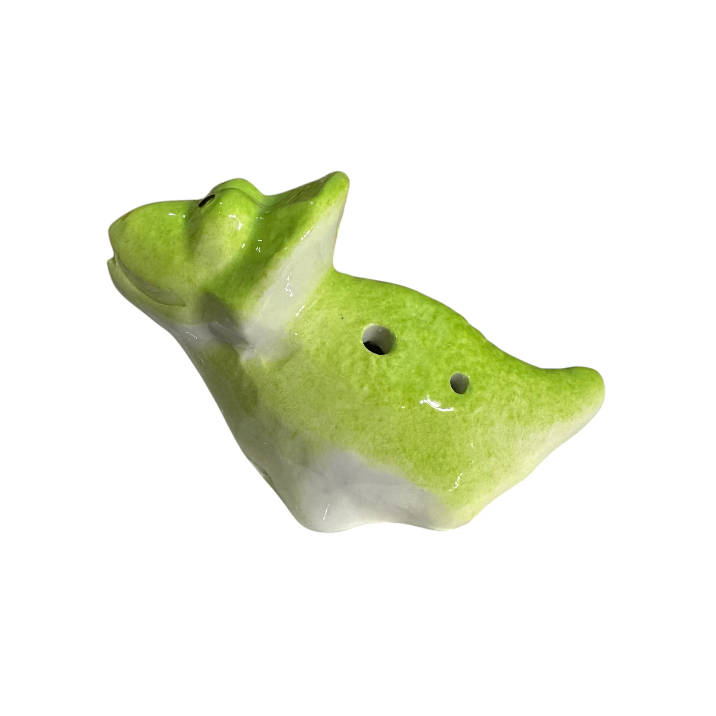 Ceramic Dinosaur Ocarina Green - Image 2