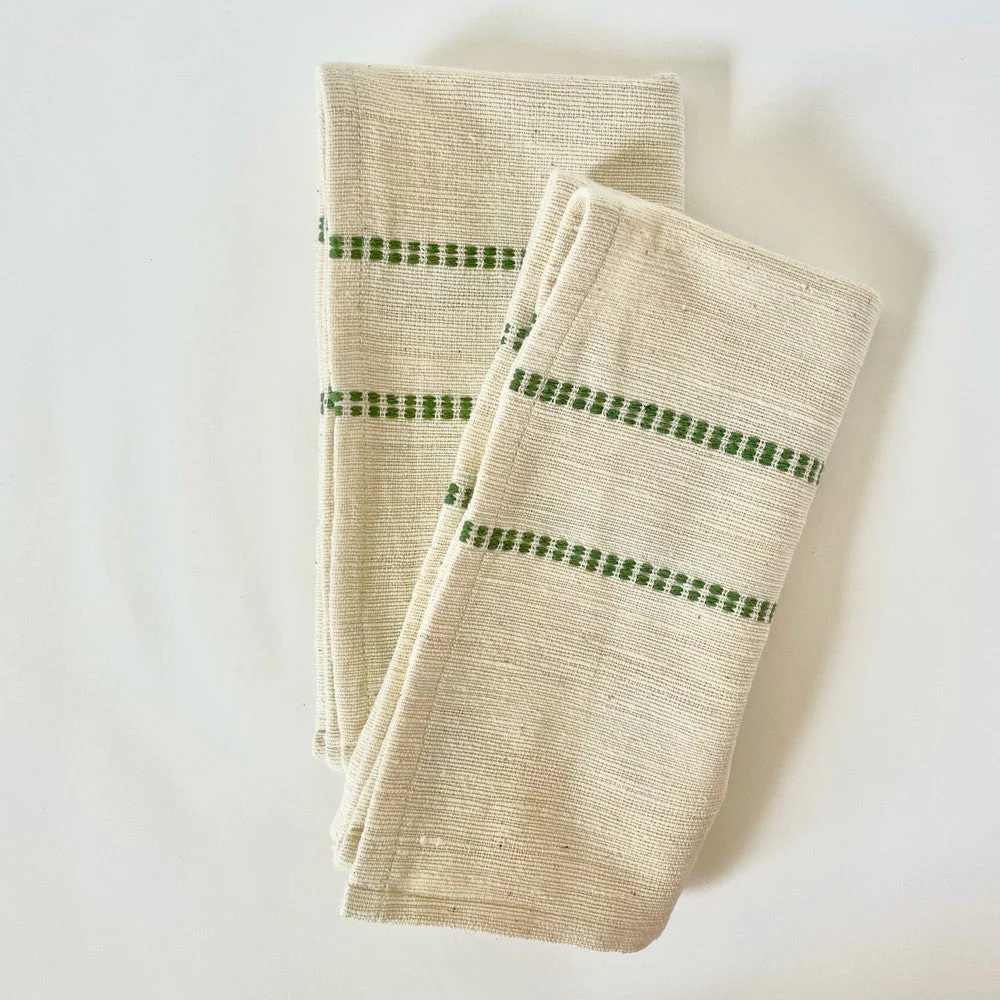 Chamo Handwoven Ethiopian Cotton Napkins | Set of 2 - Image 10