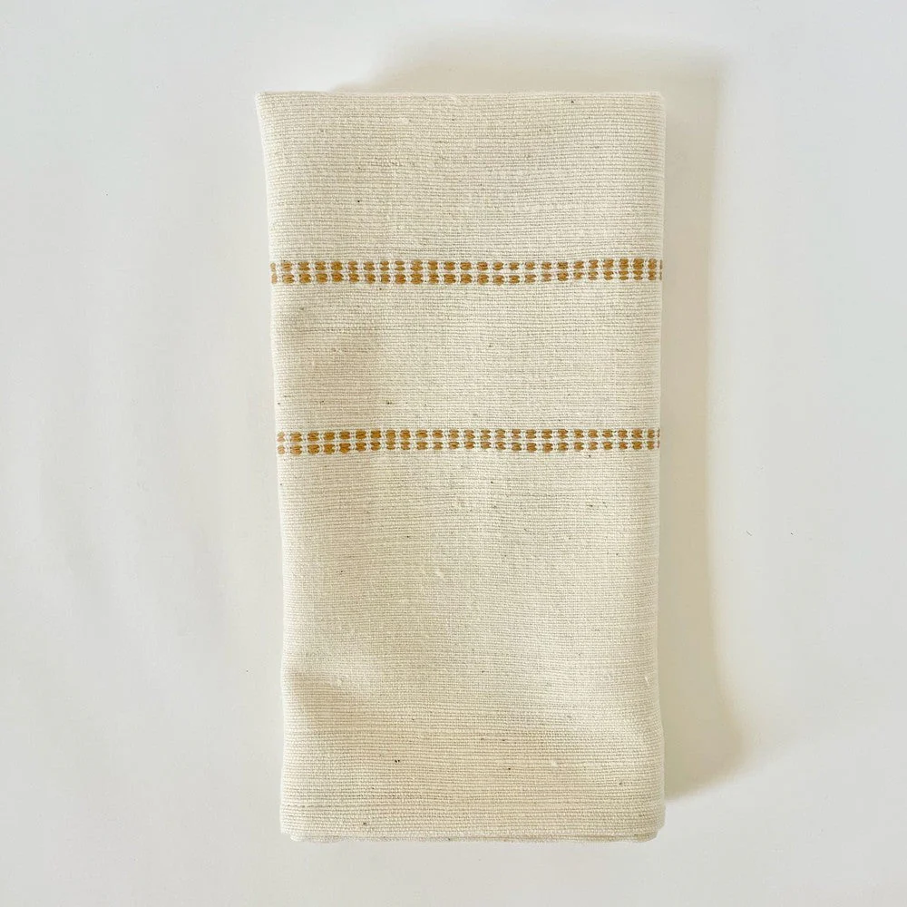 Chamo Handwoven Ethiopian Cotton Napkins | Set of 2 - Image 8