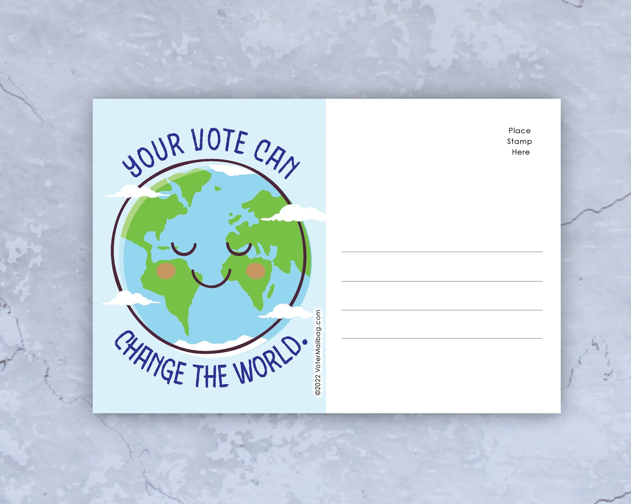 Change The World Blank 4x6 Voter Postcards - Image 2