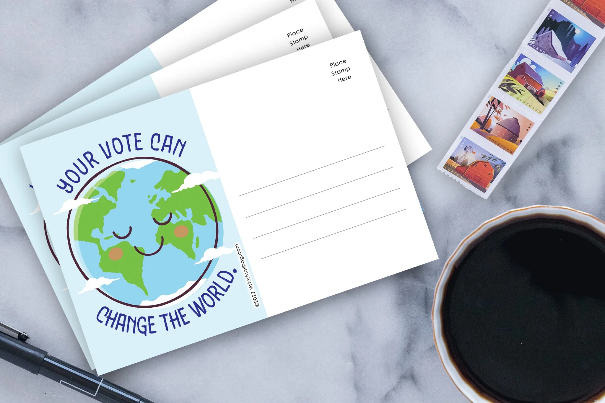 Change The World Blank 4x6 Voter Postcards - Image 3