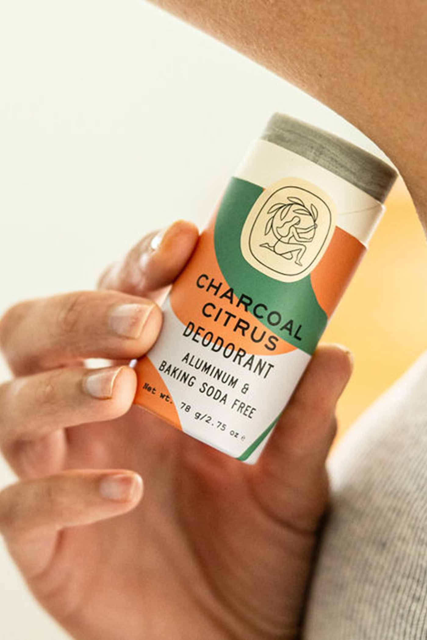 Charcoal Citrus Deodorant Plastic-Free Tube - Image 2