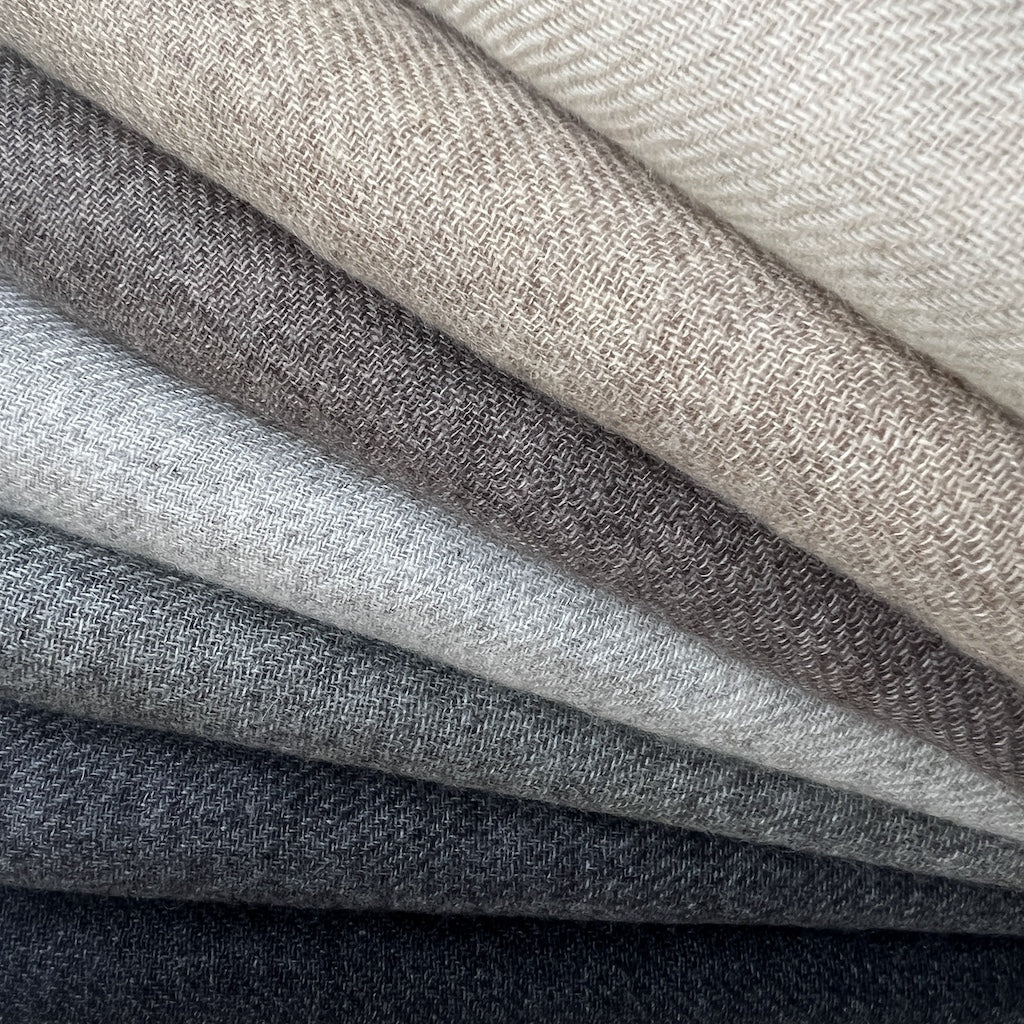 Charcoal Handloom  Cashmere Scarf - Image 4