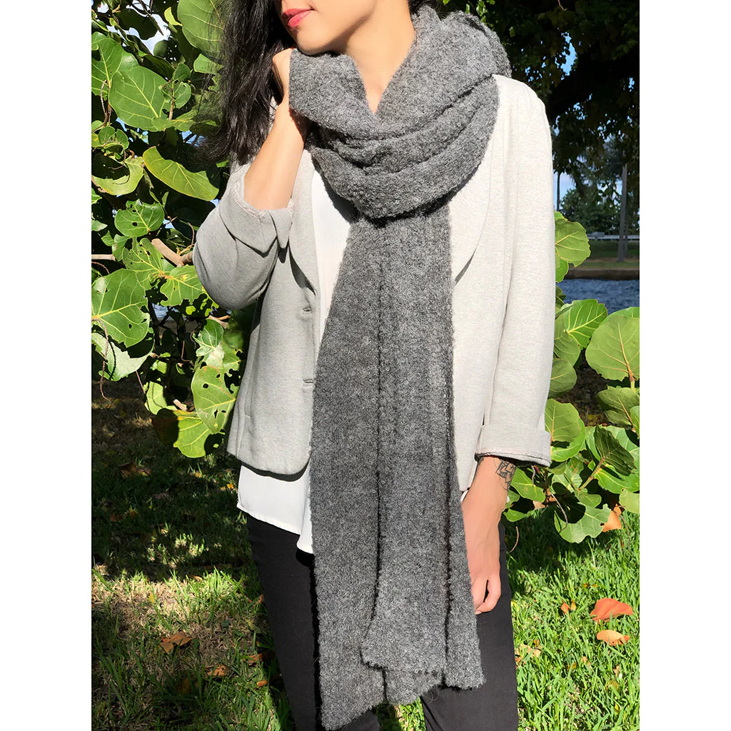 Charcoal Ultra Plush Alpaca Scarf - Image 2
