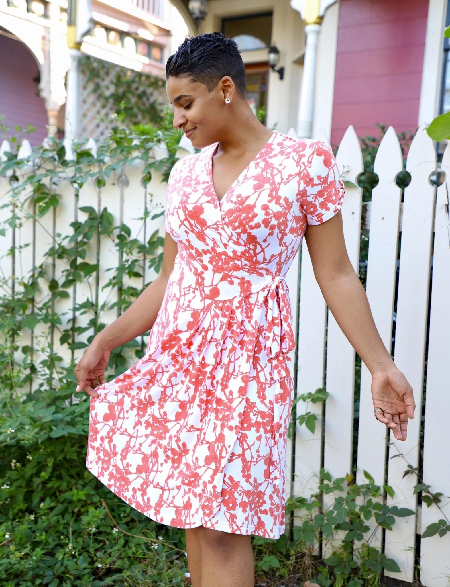Charmed Organic Wrap Dress - Image 2