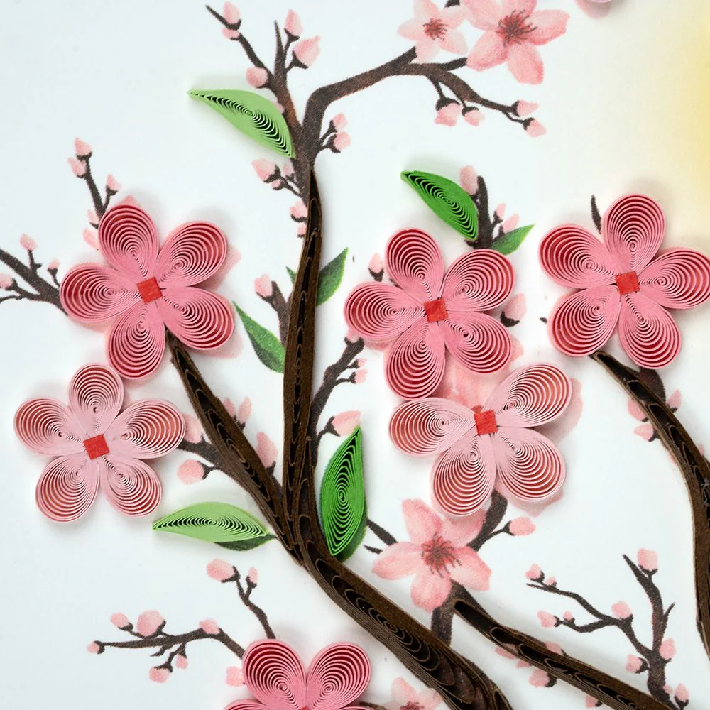 Cherry Blossoms Quilled Greeting Card - Image 2