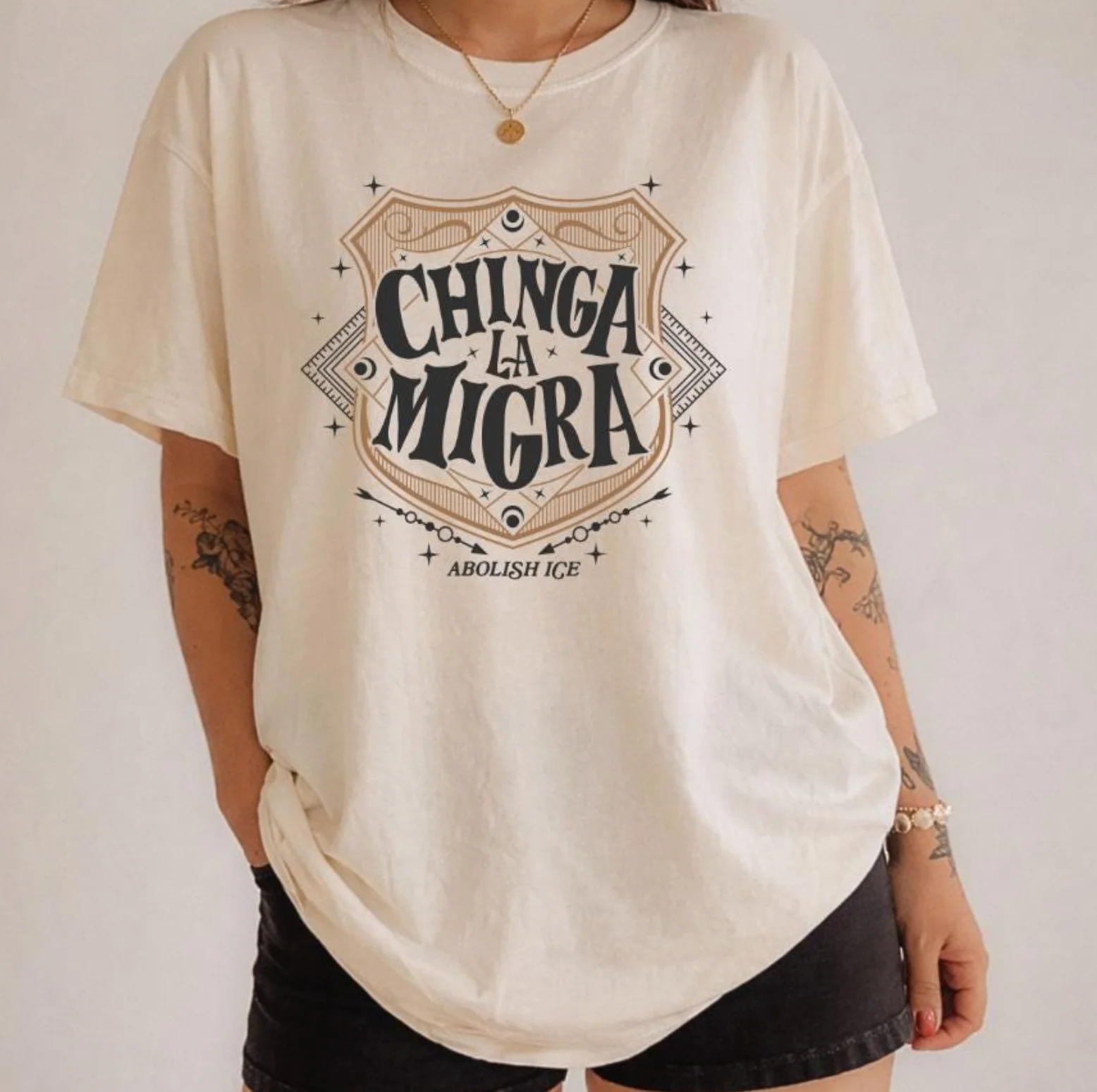 Chinga La Migra Abolish Ice Shirt - Image 3