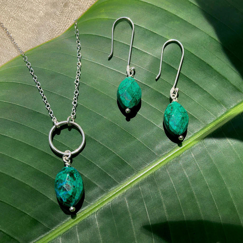 Chrysocolla Circle Necklace - Image 2
