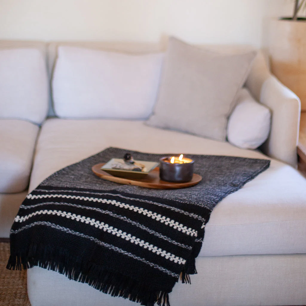 Chunky Black Cuzco Alpaca Throw - Image 4