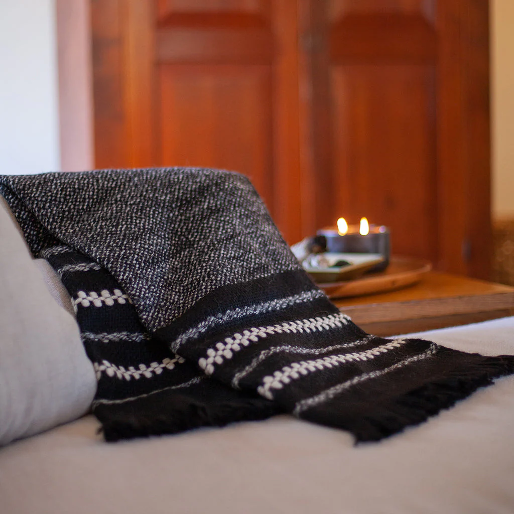 Chunky Black Cuzco Alpaca Throw - Image 5