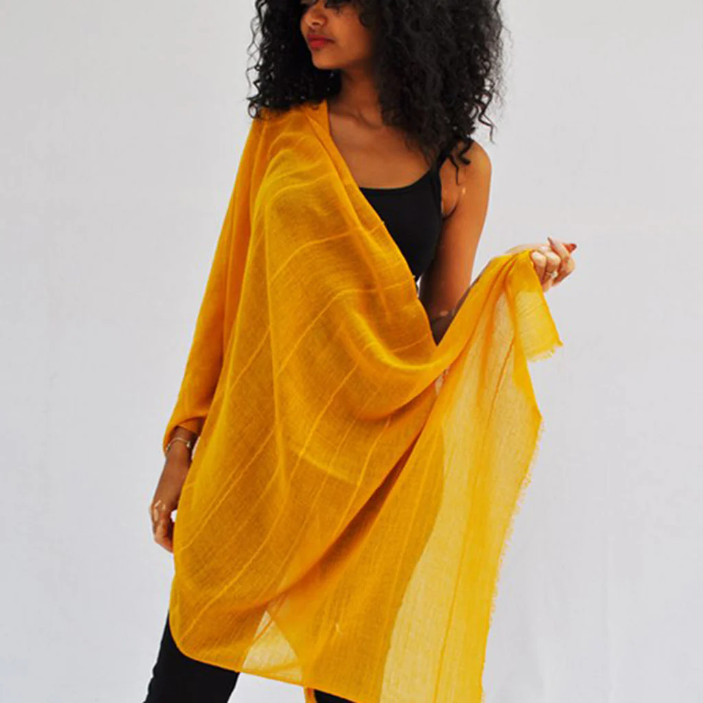 Classic Cotton Wrap Scarf - Image 8