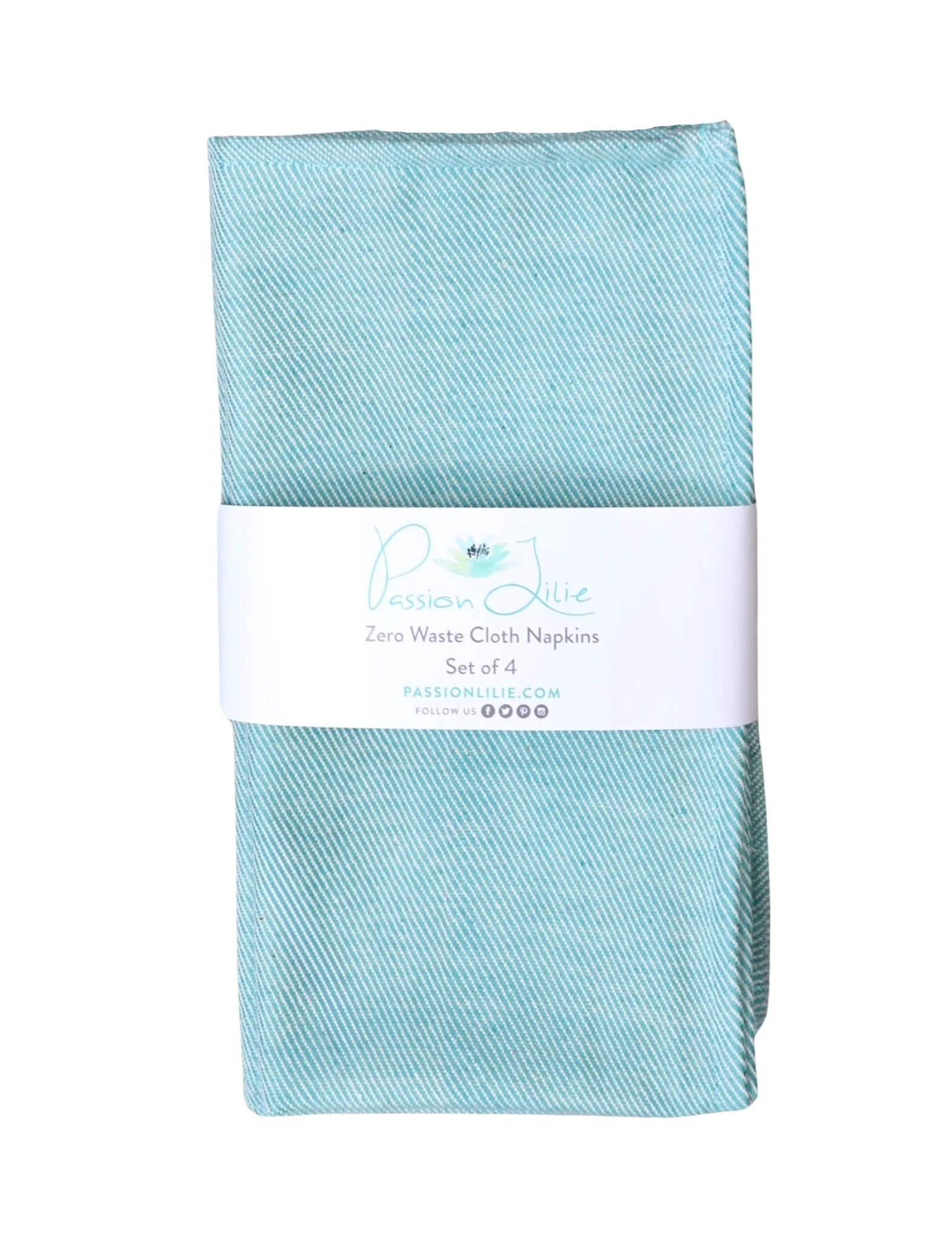 Cloth Napkins- Mint - Set of 4 - Image 4