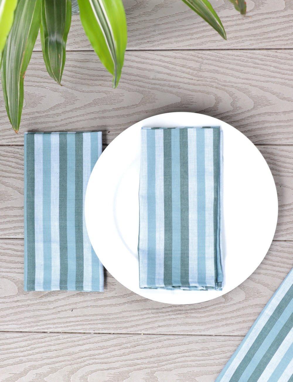 Cloth Napkins- Ocean Stripes- Set of 4 - Image 2
