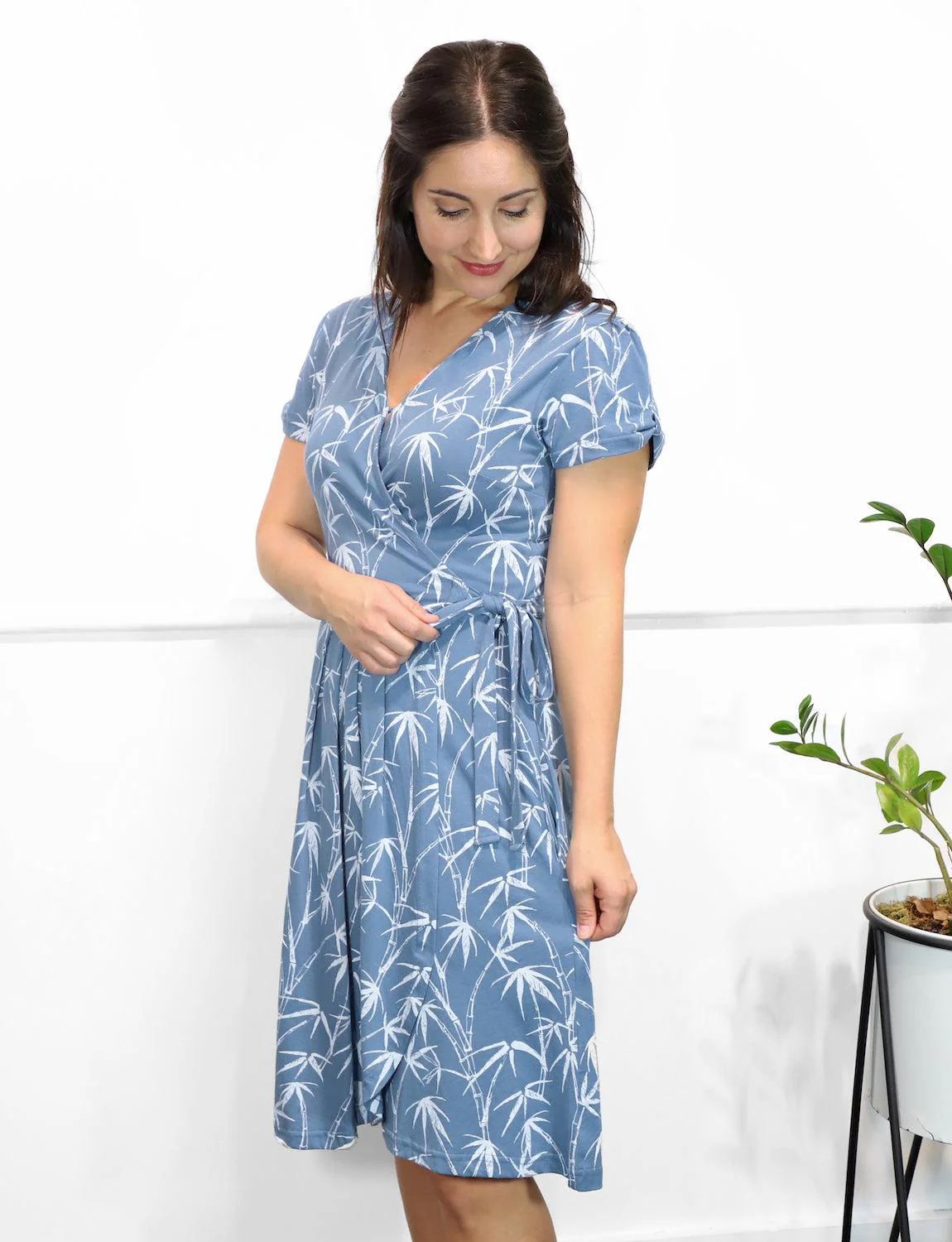 Coastal Organic Wrap Dress - Image 3