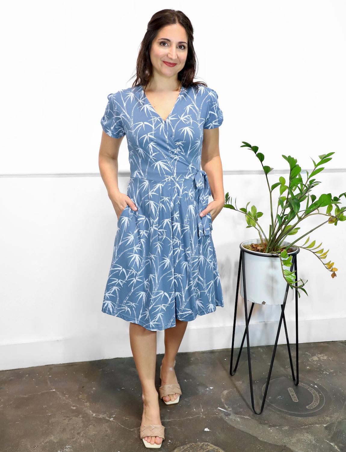 Coastal Organic Wrap Dress - Image 4