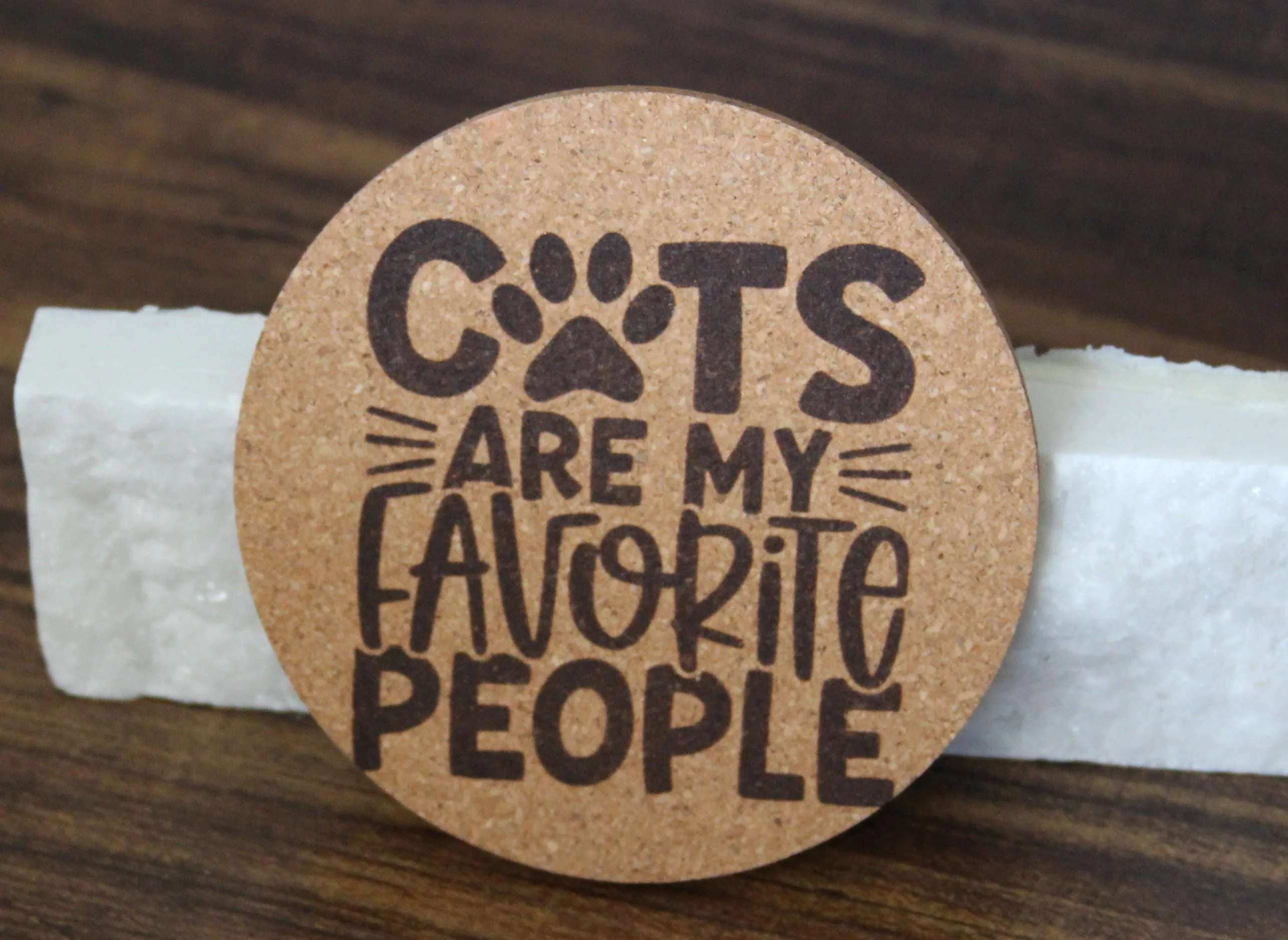 Coaster: cork coasters - dog lover/cat lover sayings - Image 10