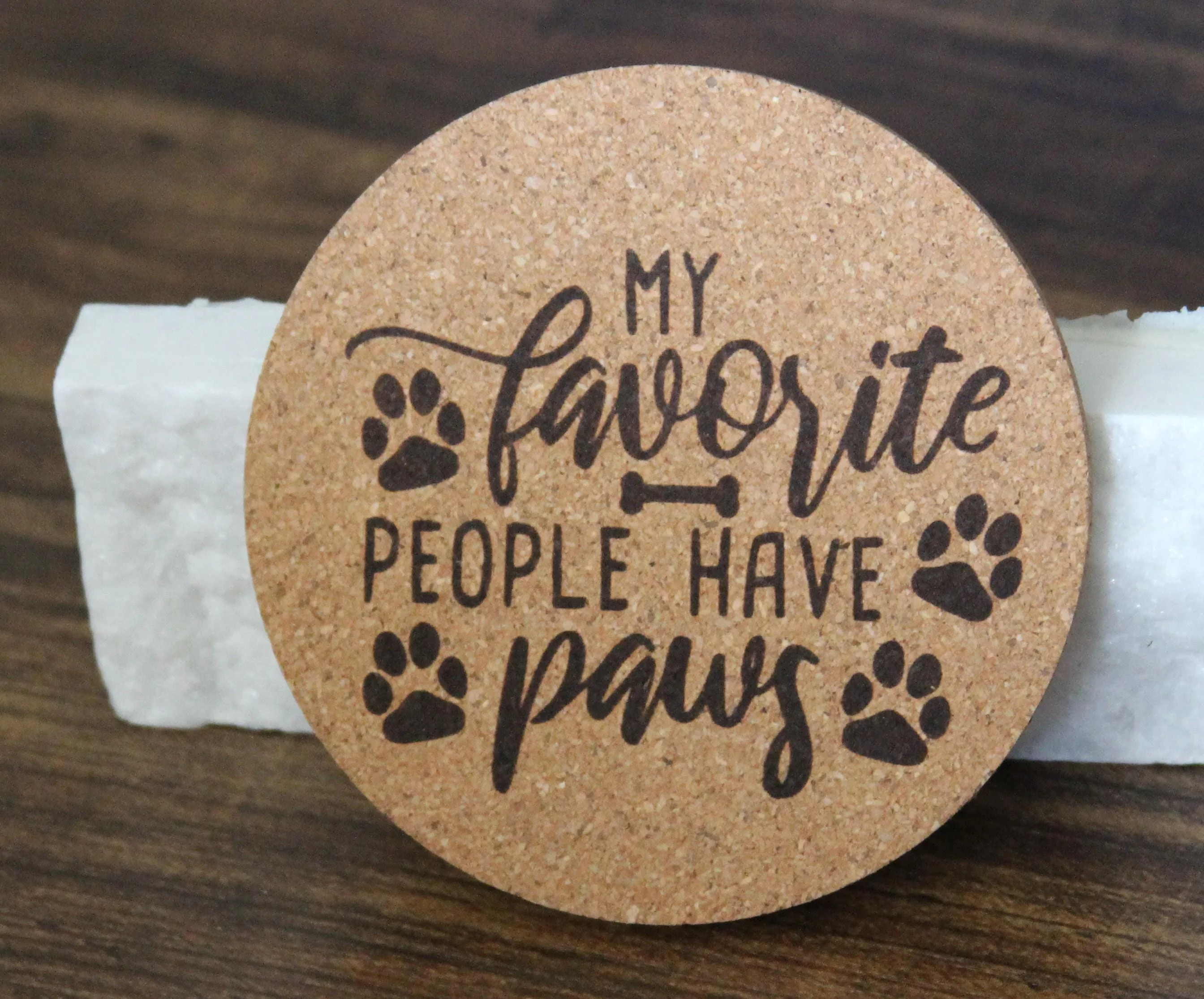Coaster: cork coasters - dog lover/cat lover sayings - Image 5