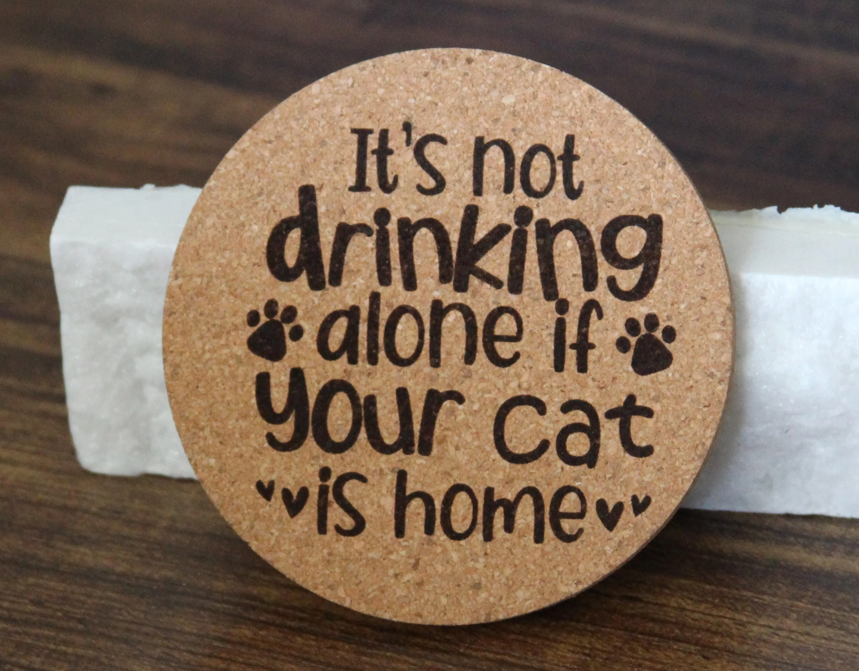 Coaster: cork coasters - dog lover/cat lover sayings - Image 9