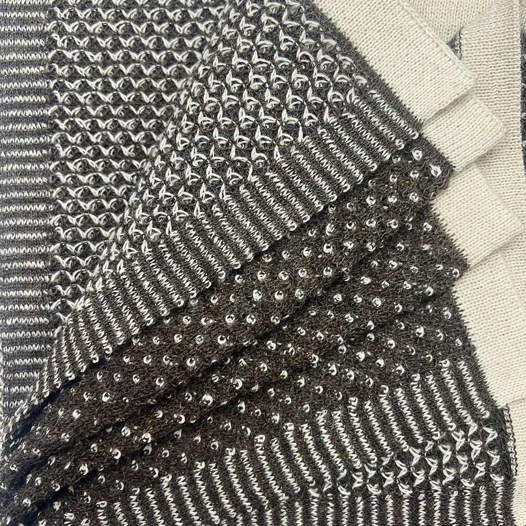 Cocoa Dot Reversible Alpaca Throw - Image 4