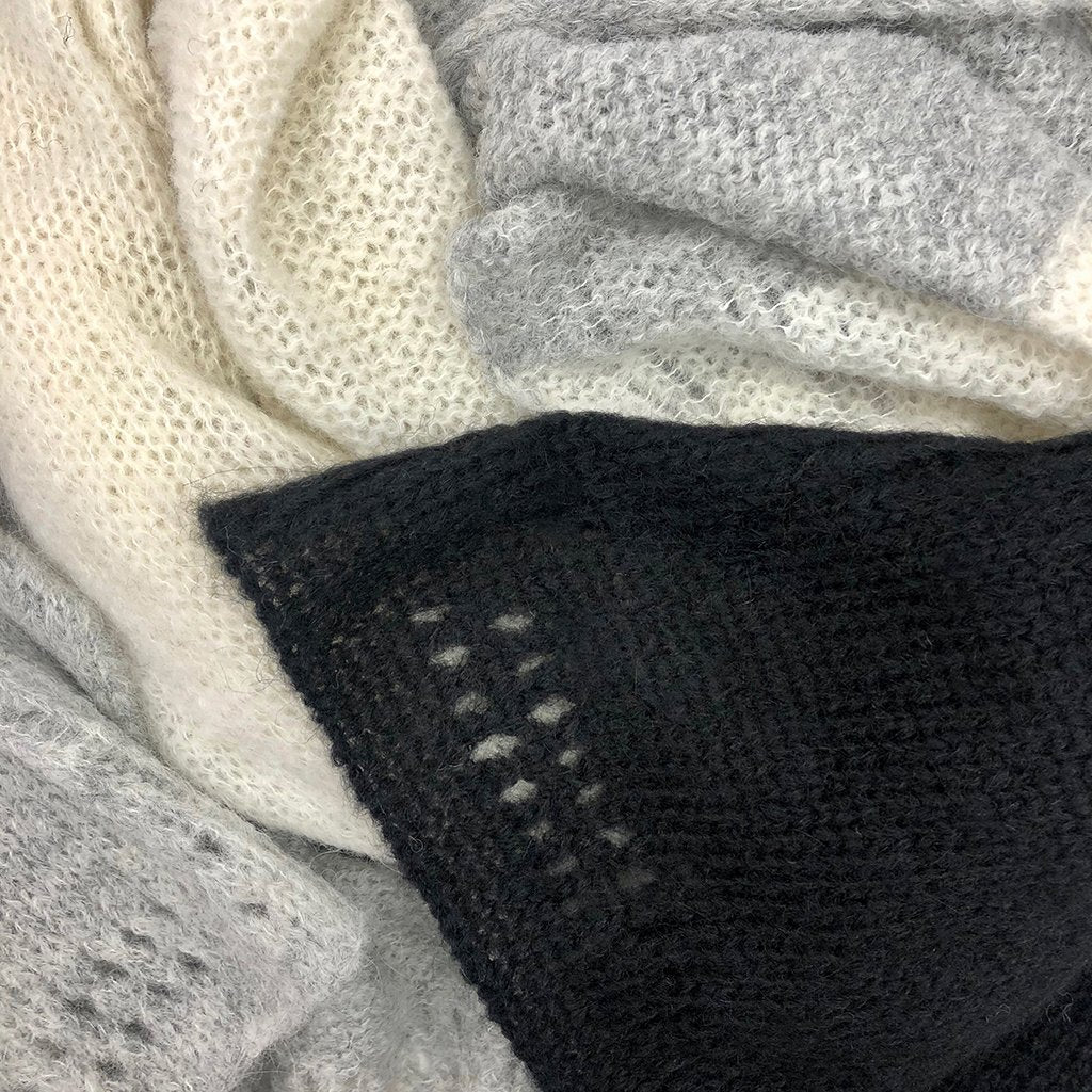 Color Block Alpaca Wrap Scarf - Image 6