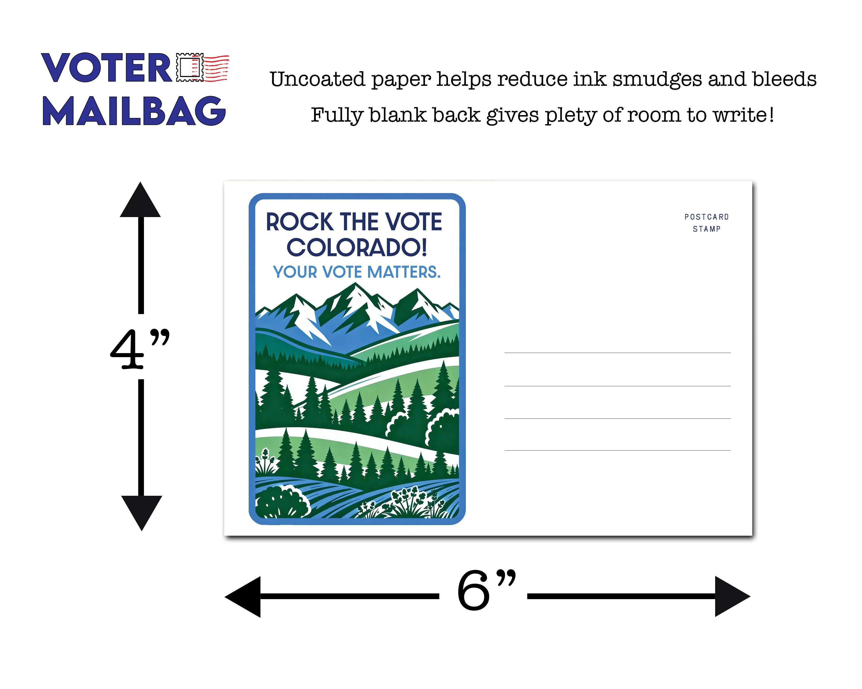 Colorado Voter Postcards - Blank 4x6 Voter Postcards - Image 4