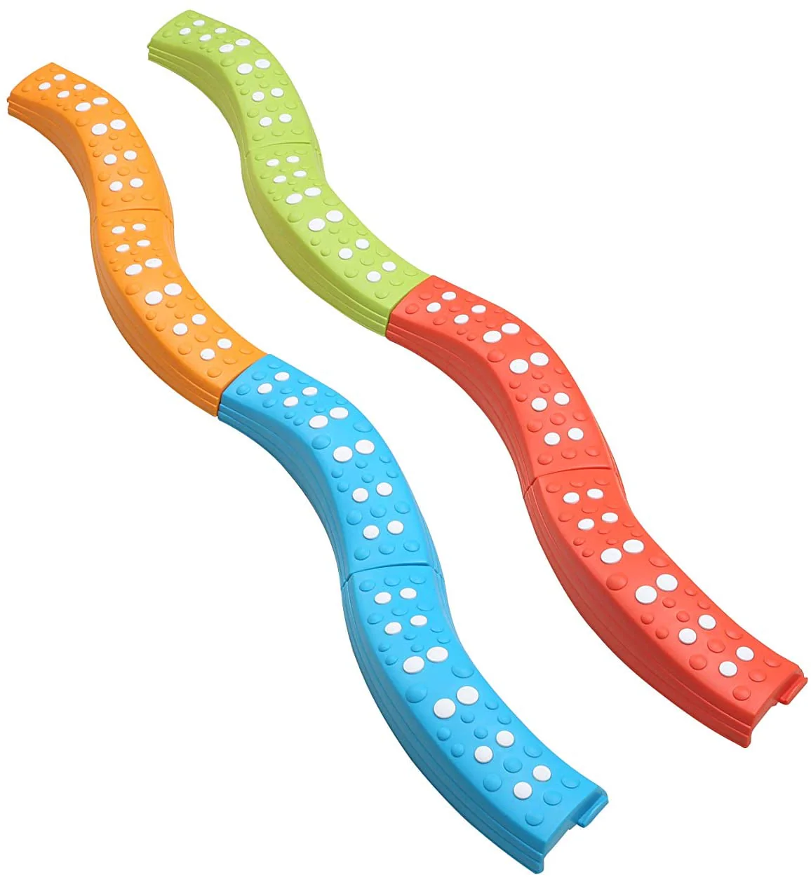 Colored Wavy Circle Balance Beams Stepping Stones for Kids, 8 Pc. Set - Image 4