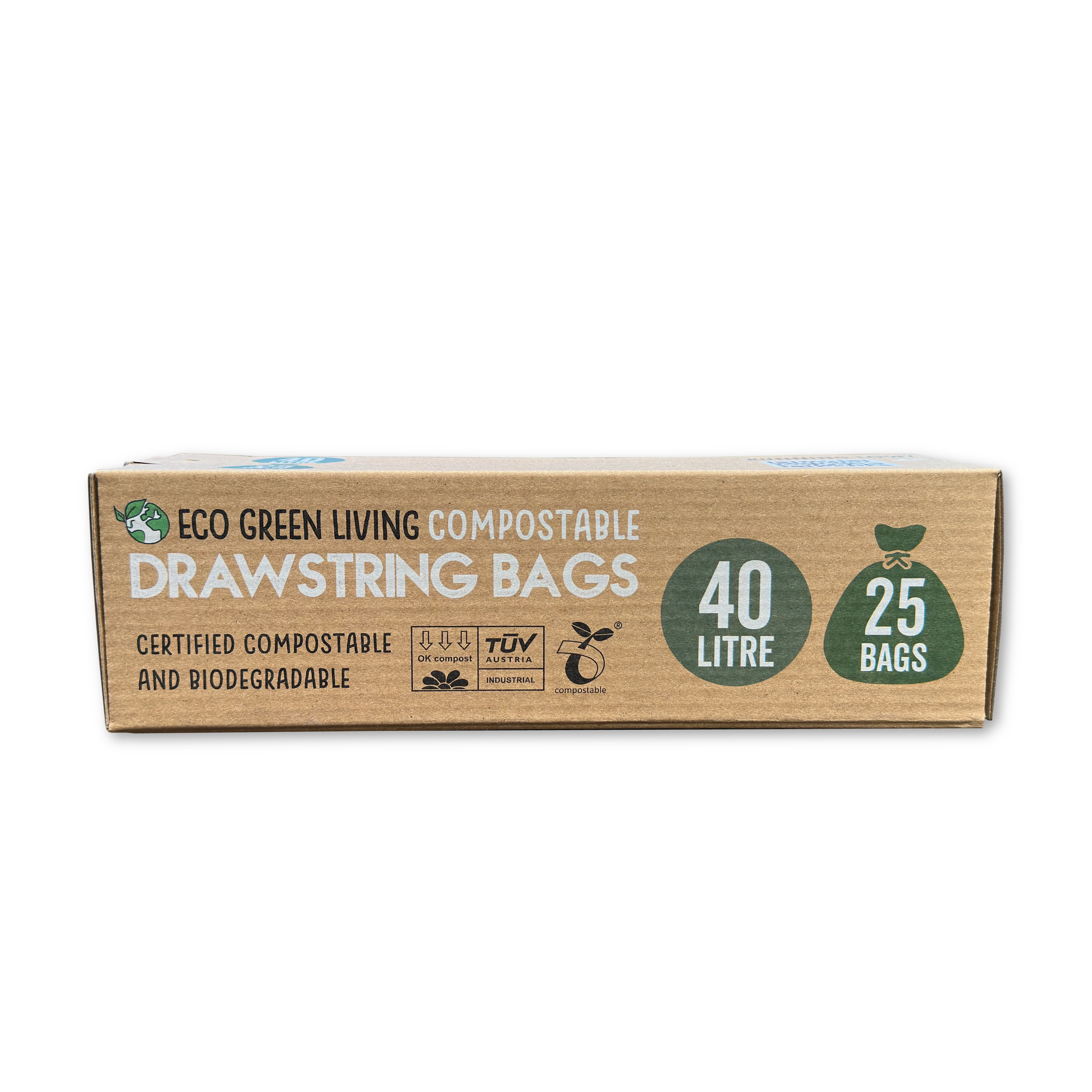 Compostable Drawstring Bin Bags | 10.5 Gallons (25 bags) - Image 5
