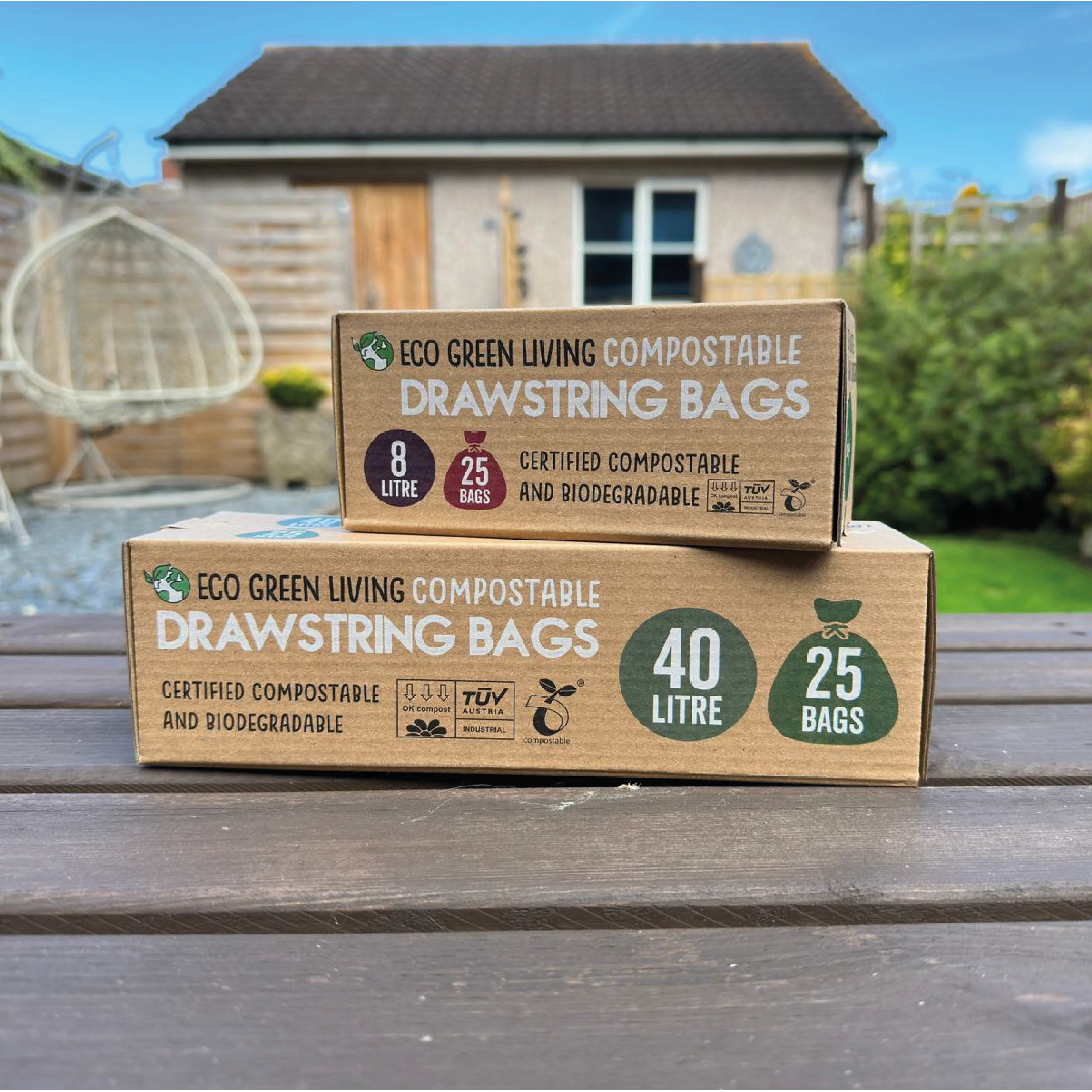 Compostable Drawstring Bin Bags | 2 Gallon (25 bags) - Image 3
