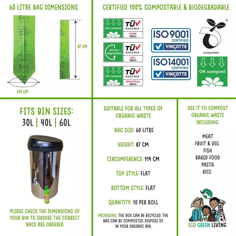 Compostable Kitchen Waste Bags - Image 3