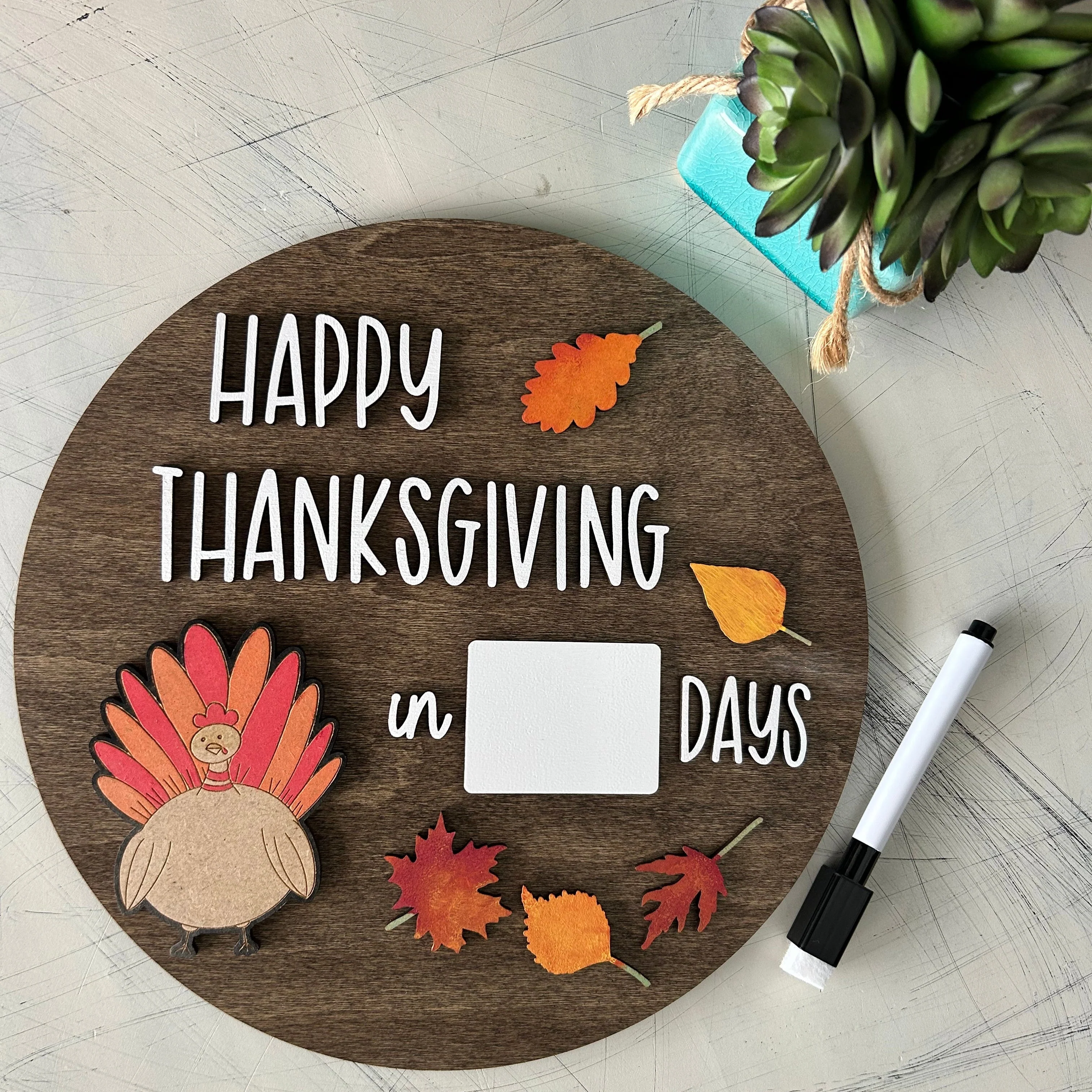 Countdown to Thanksgiving dry erase sign - Image 2