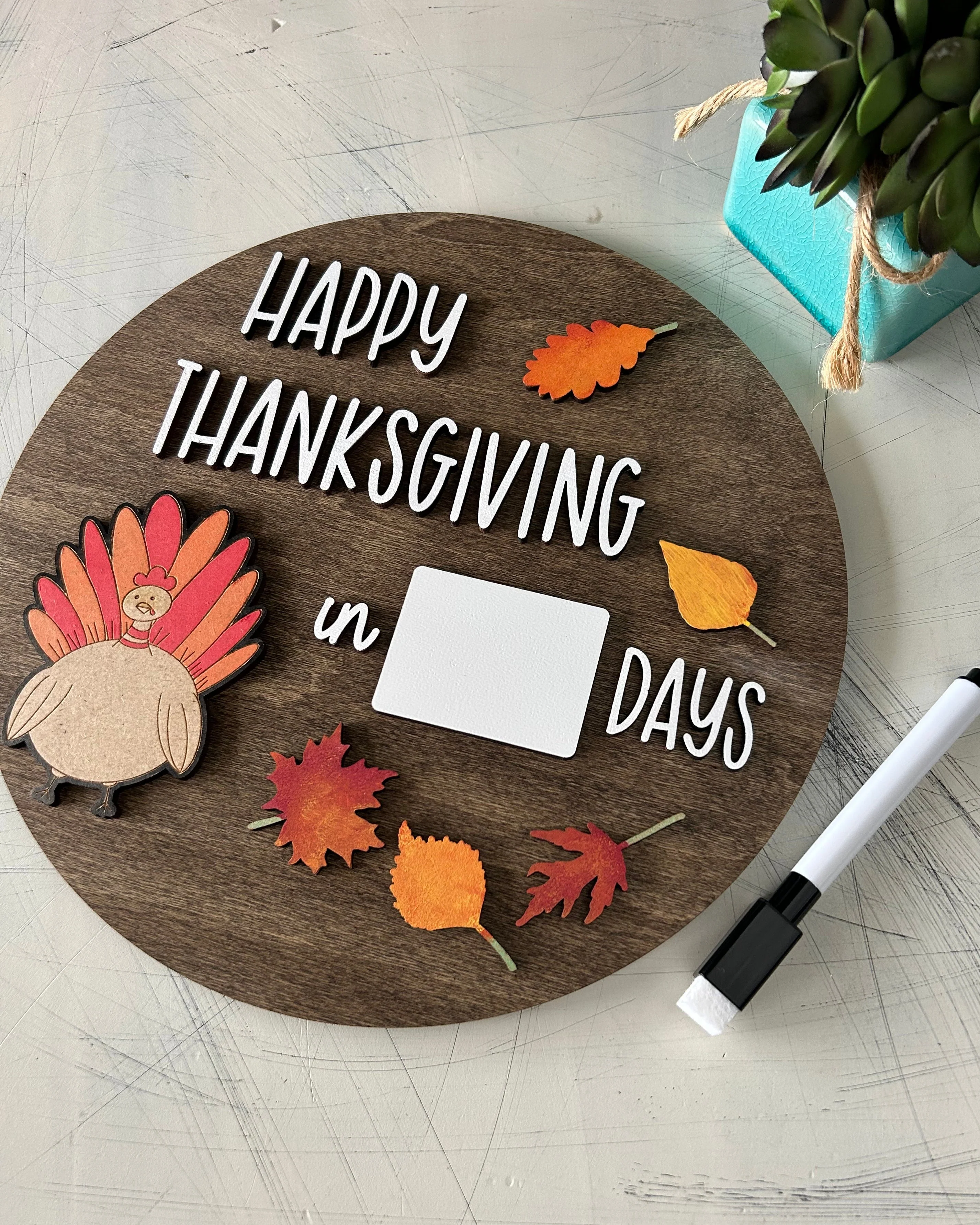 Countdown to Thanksgiving dry erase sign - Image 3