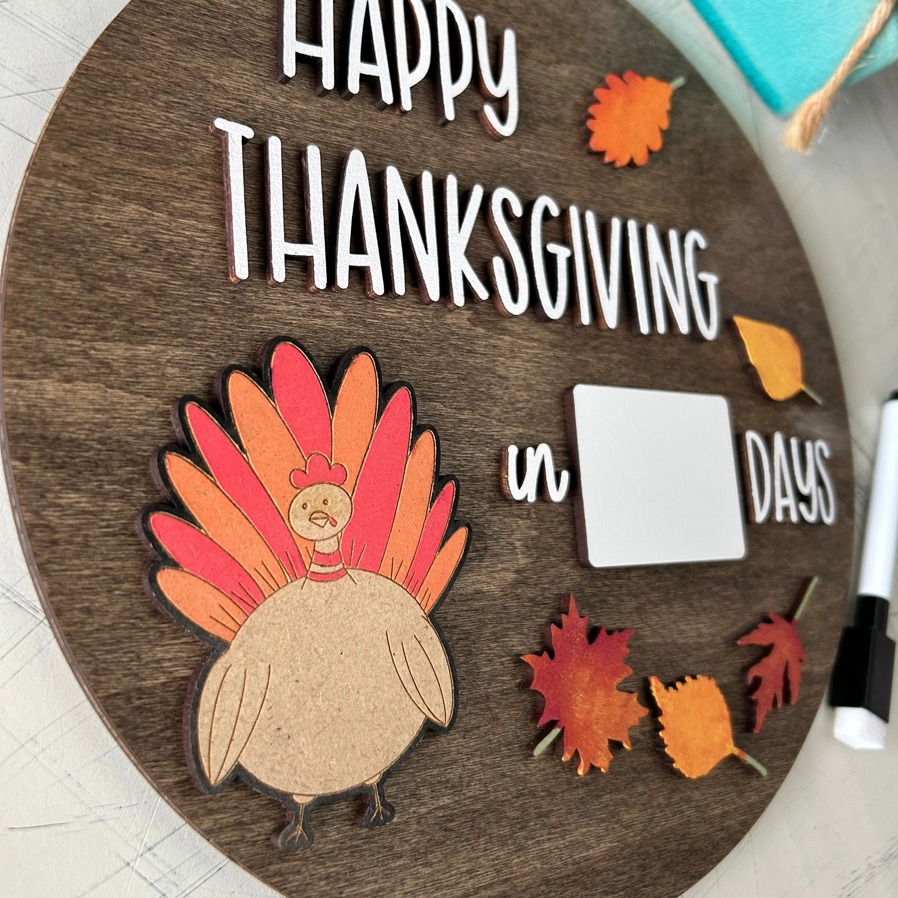 Countdown to Thanksgiving dry erase sign - Image 4