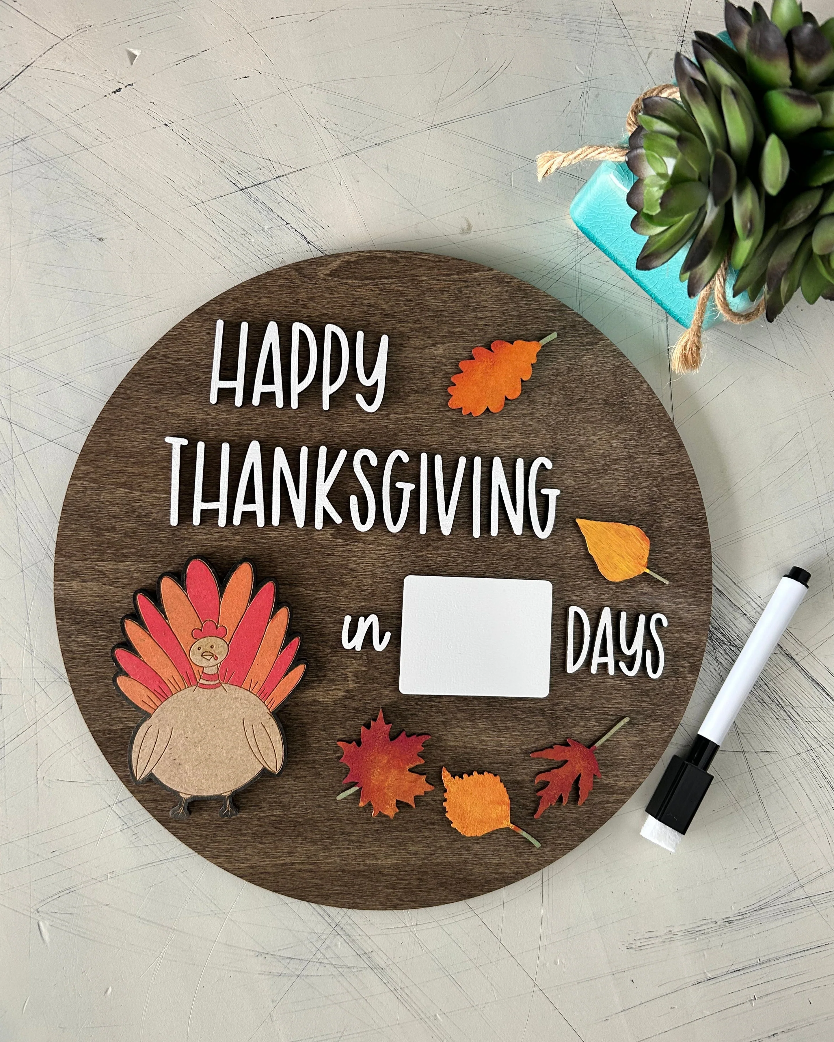 Countdown to Thanksgiving dry erase sign - Image 5