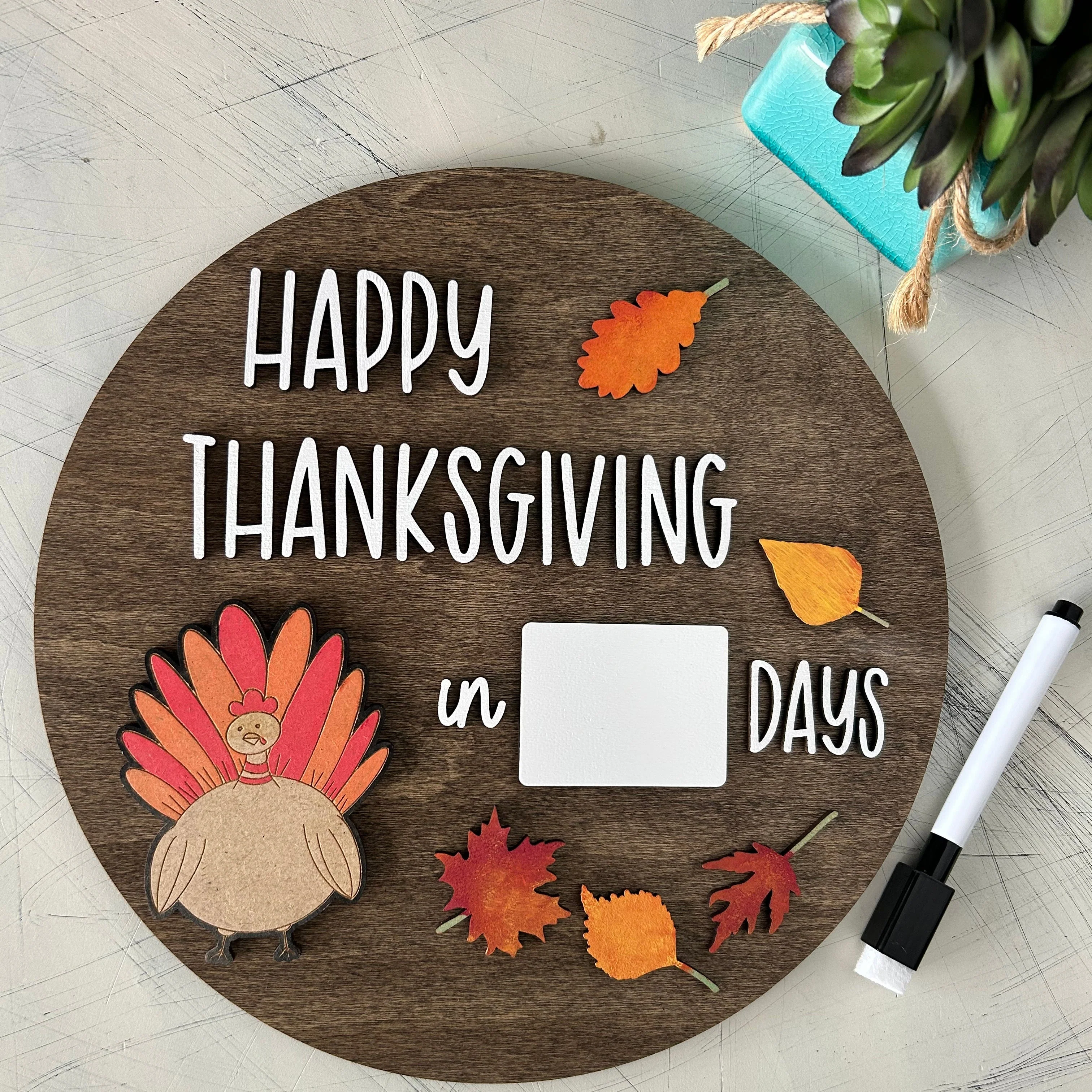 Countdown to Thanksgiving dry erase sign - Image 6