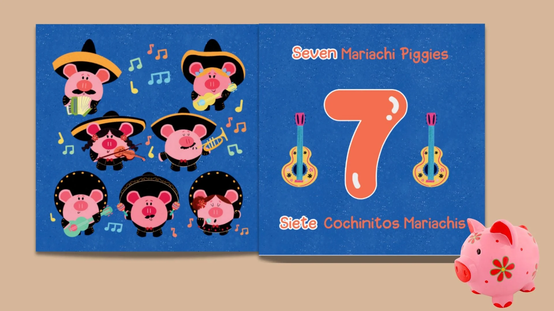 Counting Piggies/Cochinitos Contando:A First Bilingual Numbers Book - Image 3