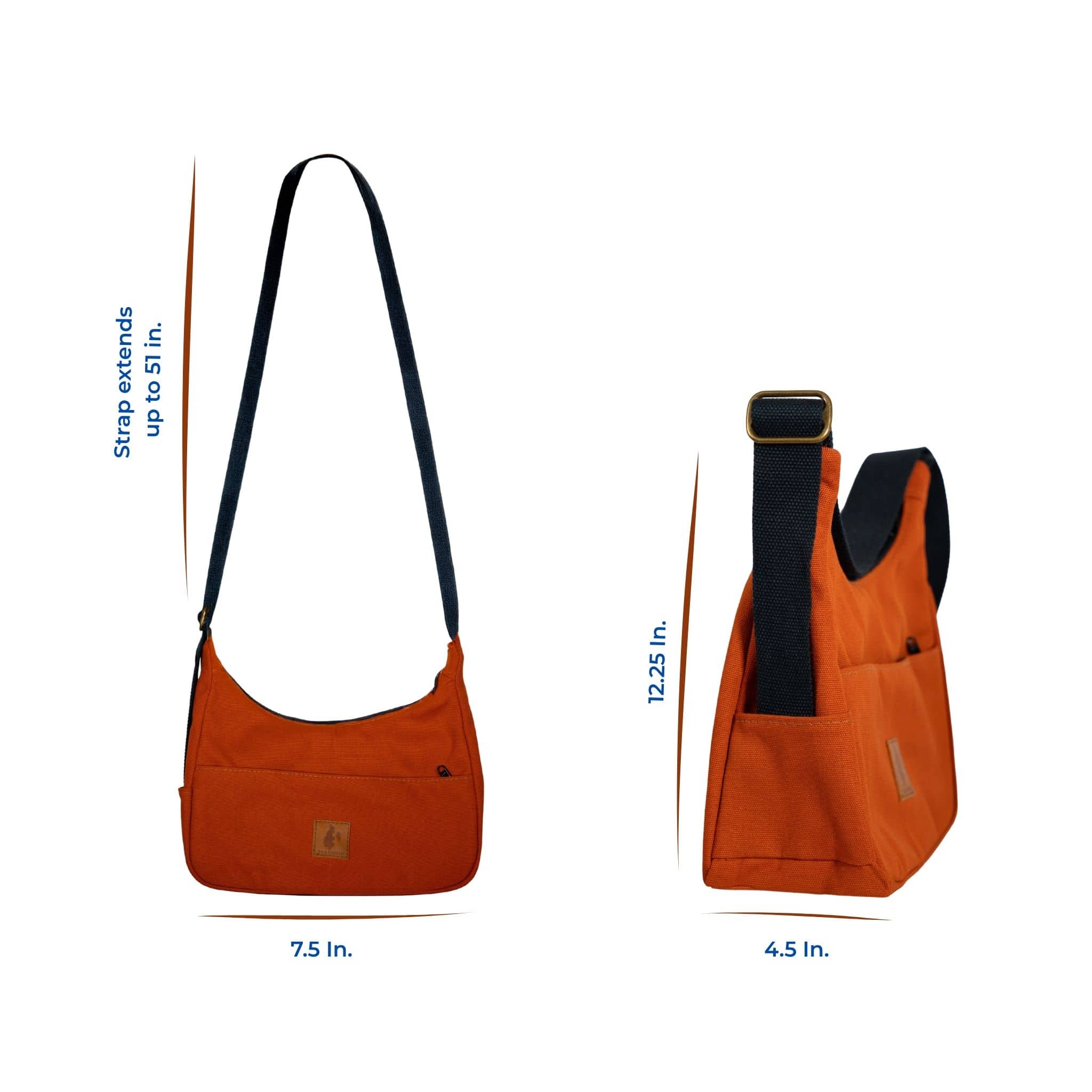 Crescent Canvas Crossbody Shoulder Bag for Women - Image 11