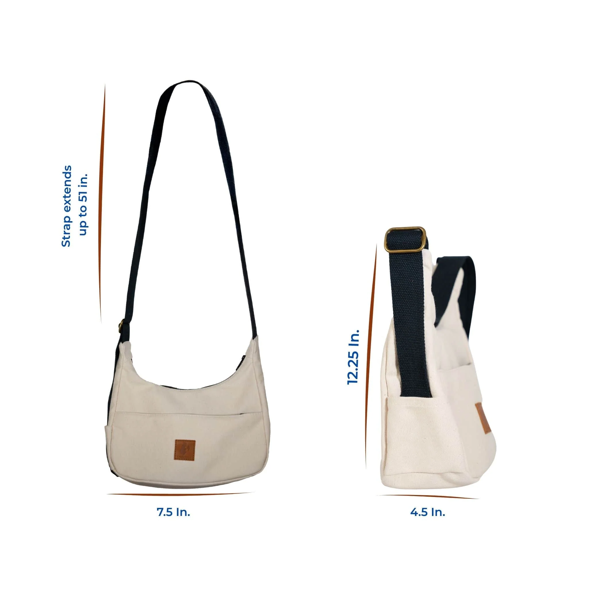 Crescent Canvas Crossbody Shoulder Bag for Women - Image 18