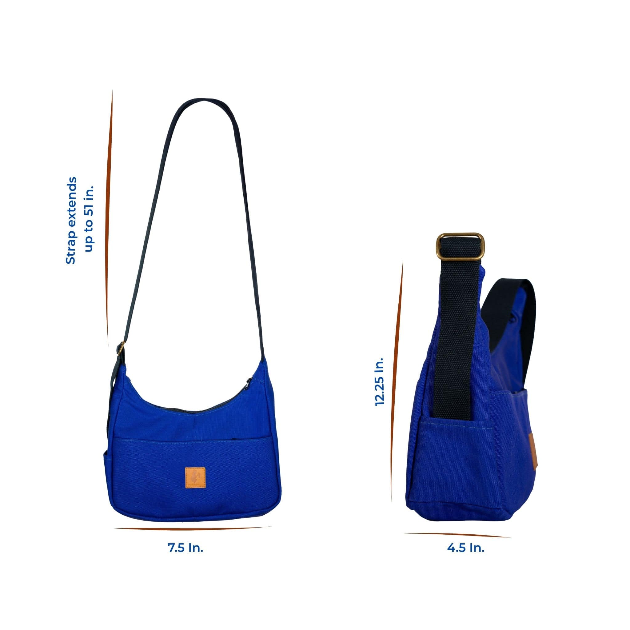 Crescent Canvas Crossbody Shoulder Bag for Women - Image 22