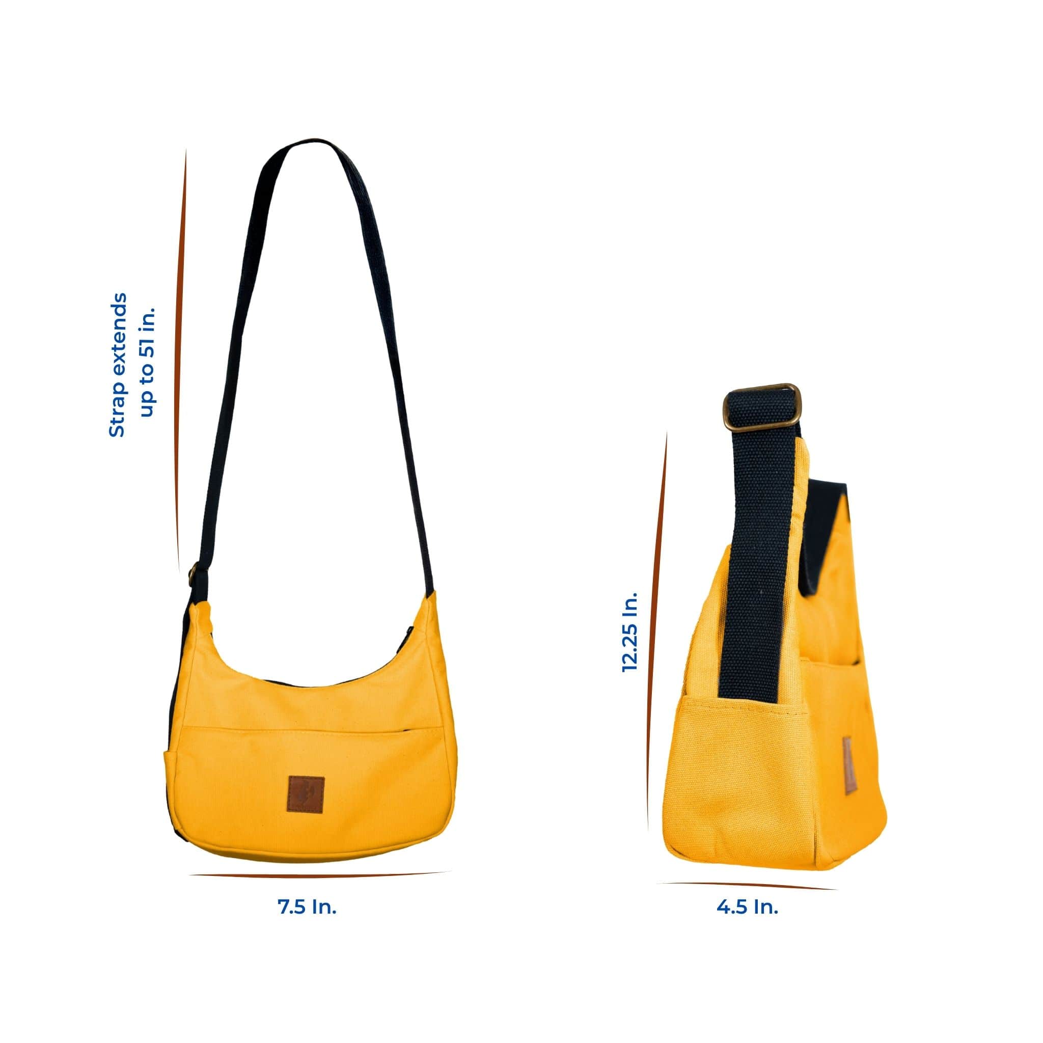 Crescent Canvas Crossbody Shoulder Bag for Women - Image 28