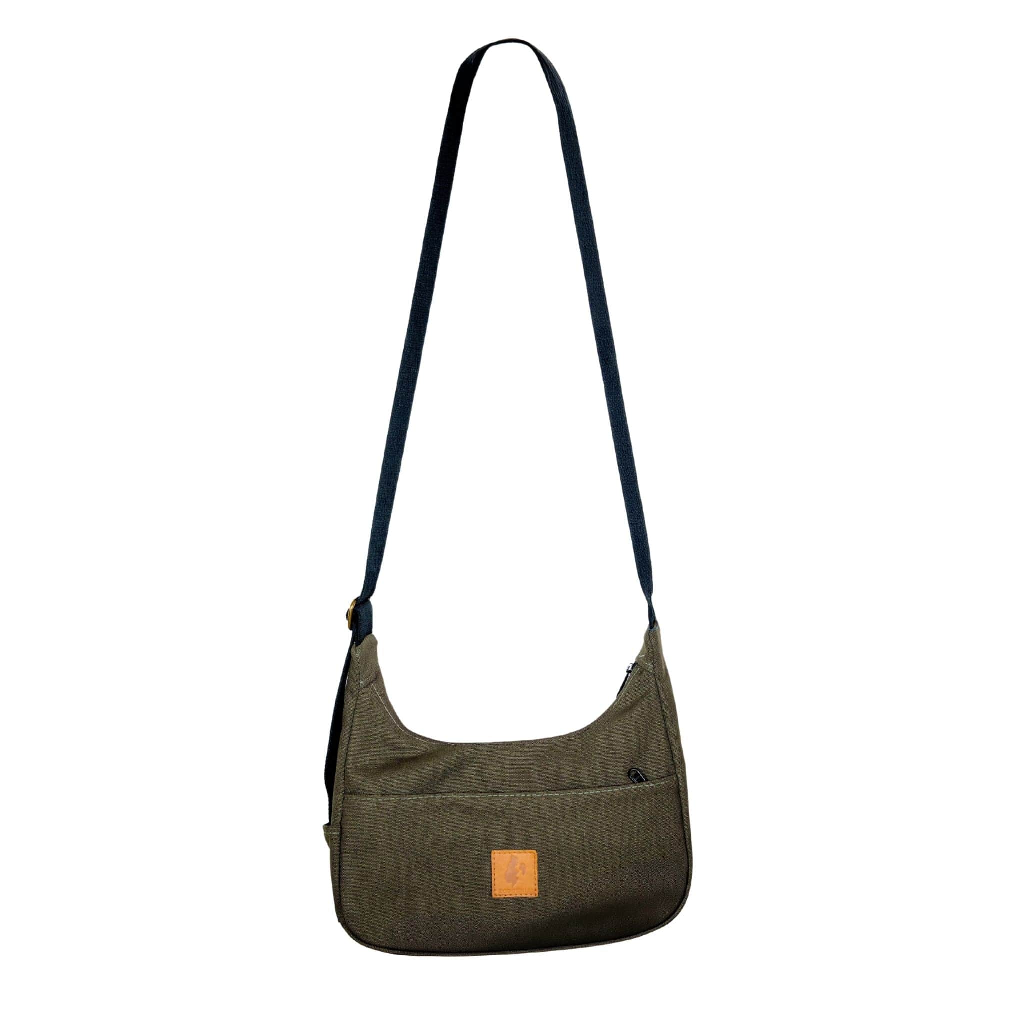 Crescent Canvas Crossbody Shoulder Bag for Women - Image 3
